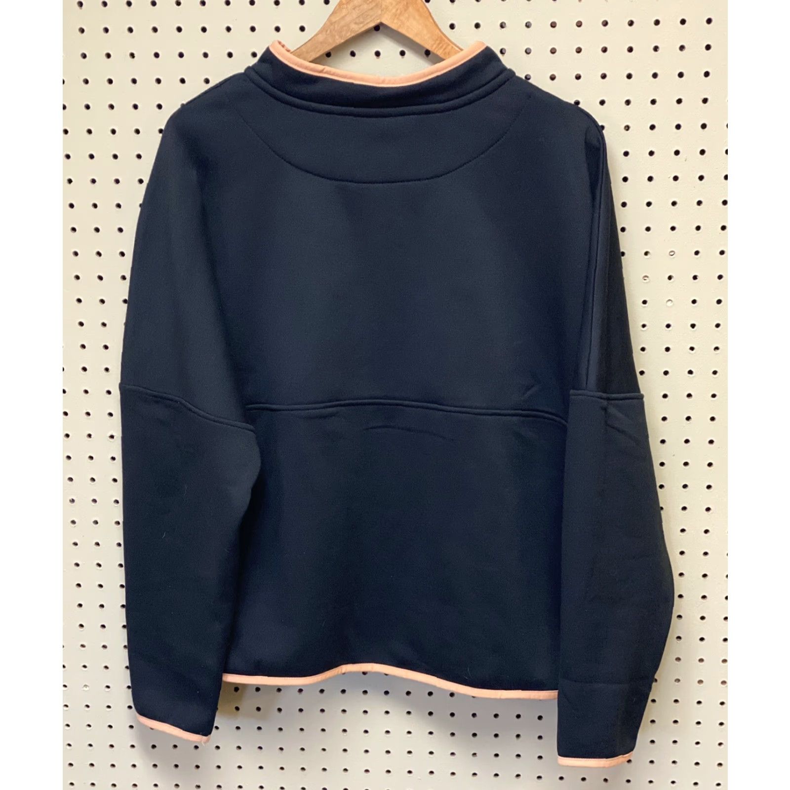 Born Born XL Black 1/4 Zip Long Sleeve Pullover Fleece Women’s Shirt Relaxed Casual Activewear Size XL / US 12-14 / IT 48-50 - 3 Thumbnail