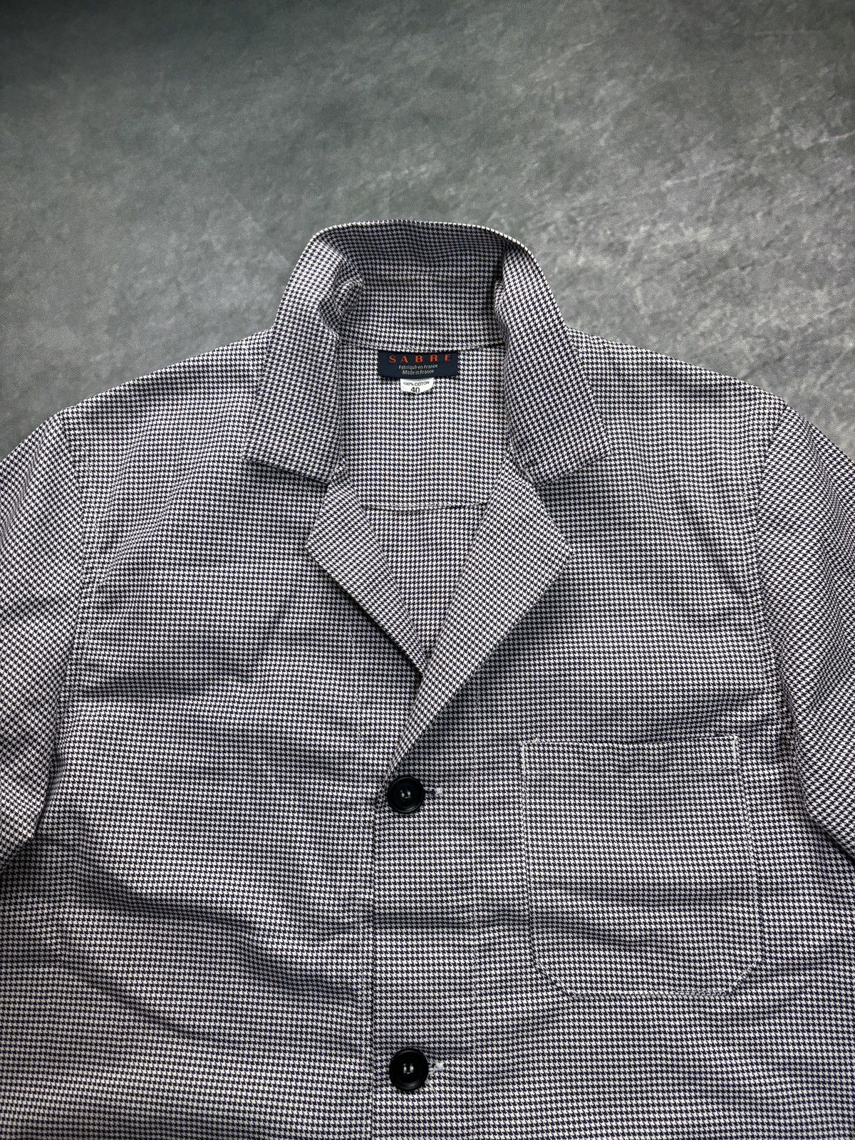 Sabre Vintage French Chore Jacket Crop Moleskin Houndstooth Canvas Size US S / EU 44-46 / 1 - 2 Thumbnail