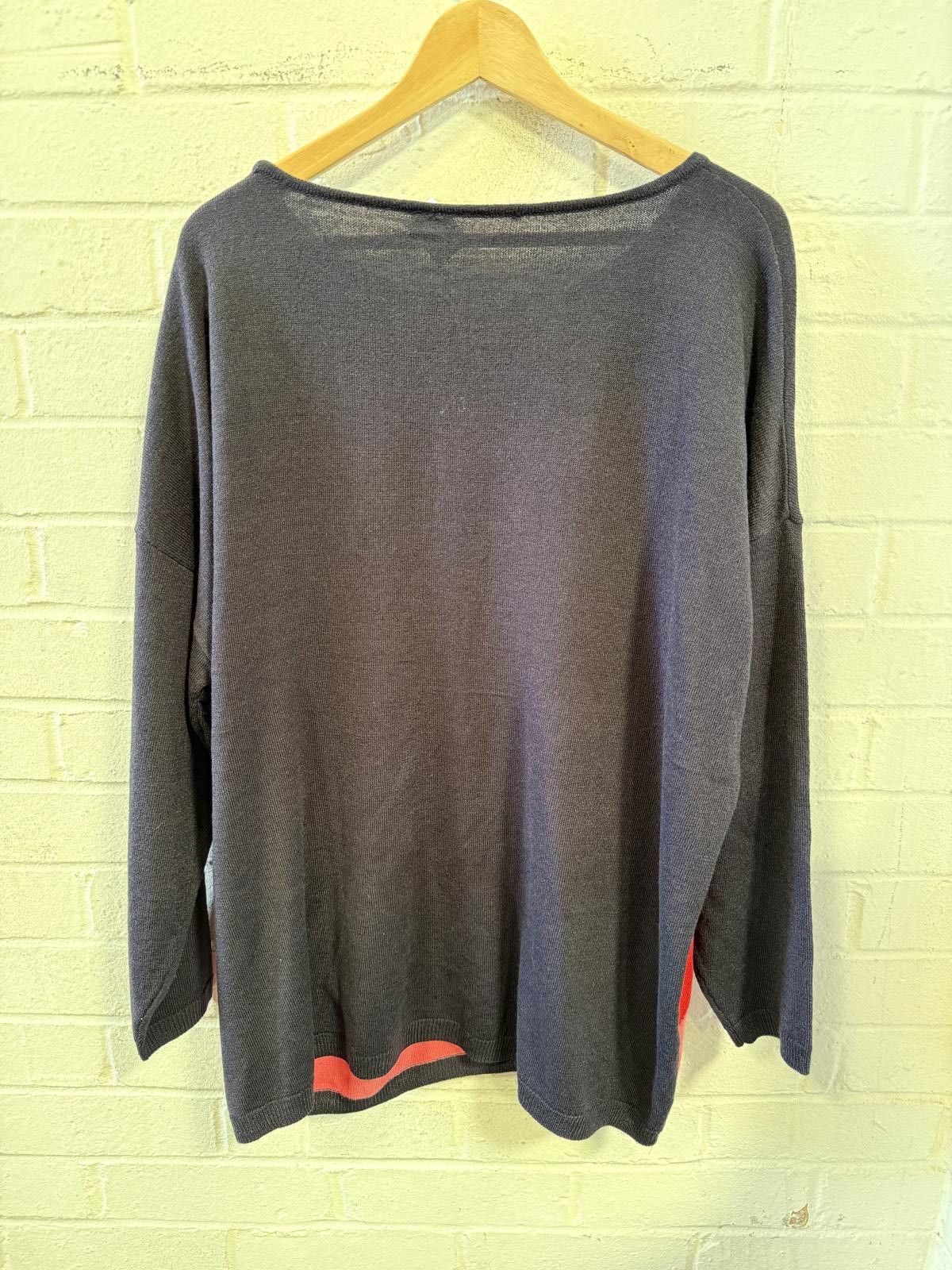 Eileen Fisher Eileen Fisher Color Block Crew Neck Sweater Size L / US 10 / IT 46 - 3 Thumbnail