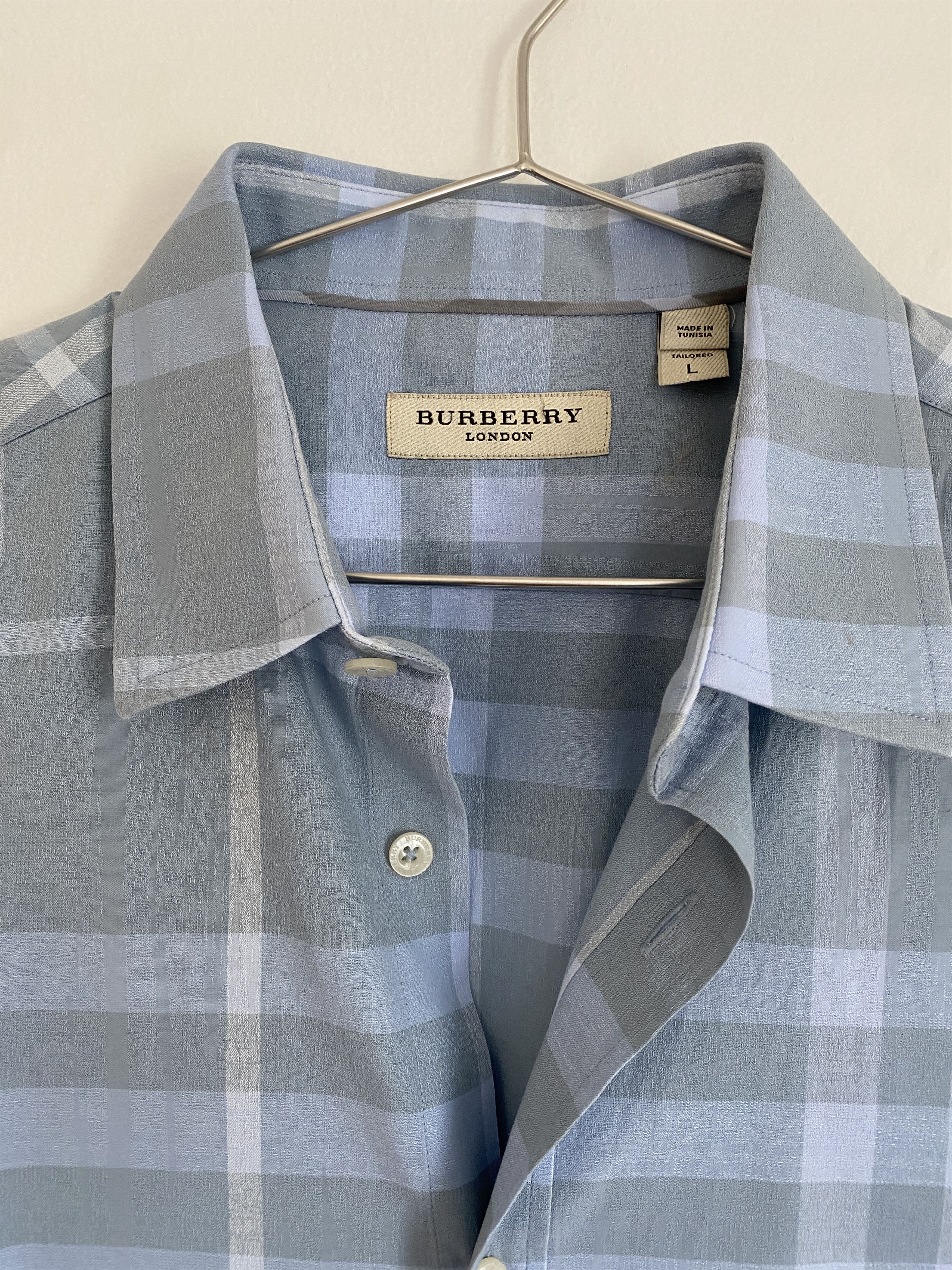 Burberry Burberry Plaid blue shirt Size US L / EU 52-54 / 3 - 2 Thumbnail