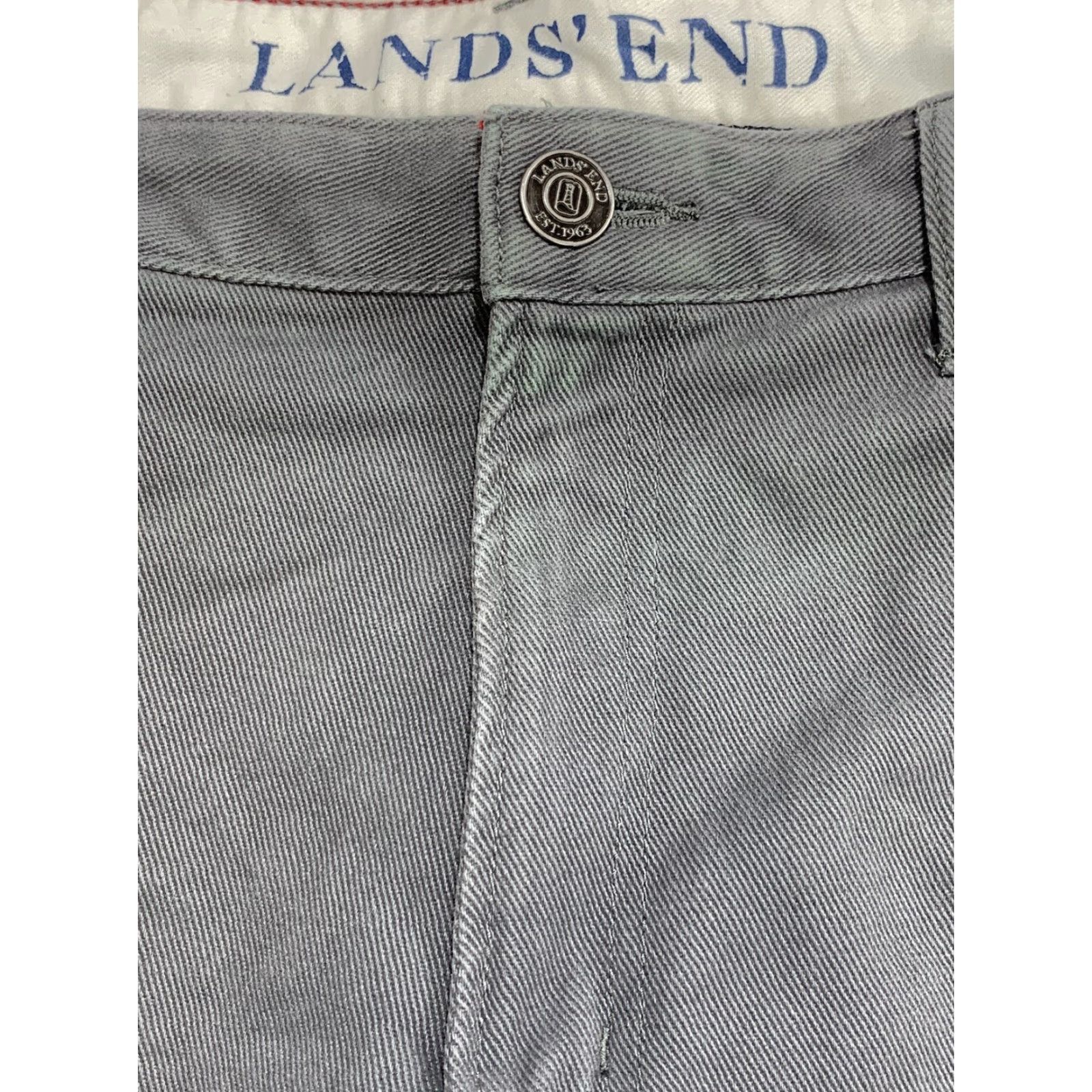 Lands' End Lands' End Men's Traditional Fit Jeans Rinse 34 Belt Loops 5-Pocket Denim 33in Inseam Straight Classic Core Color Gray Size US 34 / EU 50 - 5 Thumbnail