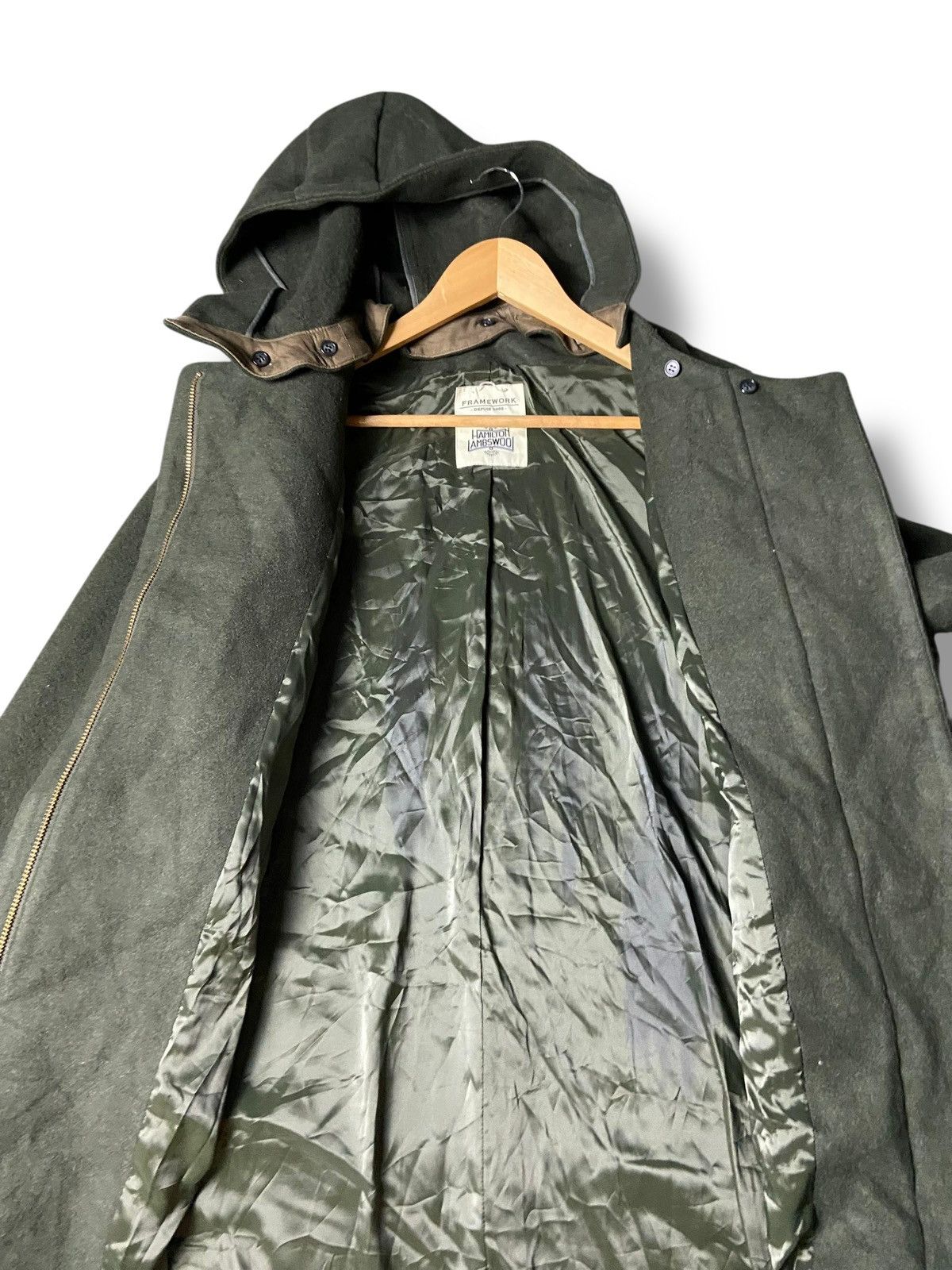 Hamilton Vintage Hamilton Lambswool Hooded Long Jacket (157) Size US XXS / EU 40 - 5 Thumbnail