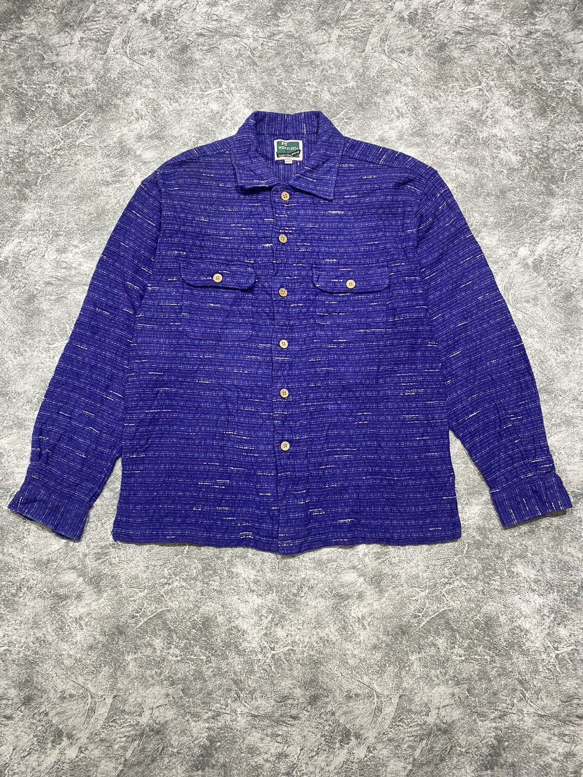 Japanese Brand Vintage Work Plant knit flannel Size US L / EU 52-54 / 3 - 1 Thumbnail