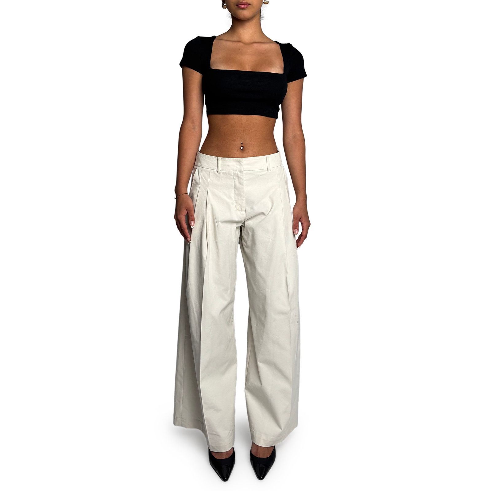Anna Quan Cream Pants Size 28" / US 6 / IT 42 - 2 Thumbnail