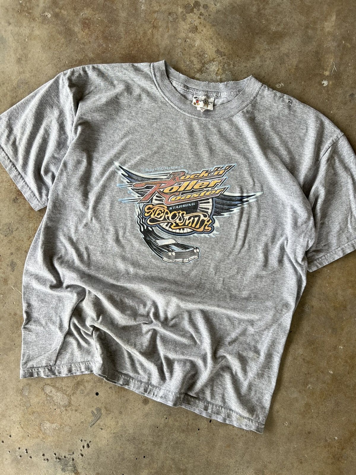Disney Vintage 90’s Disney Mickey Aerosmith Ride Promo T Shirt Size US L / EU 52-54 / 3 - 2 Thumbnail