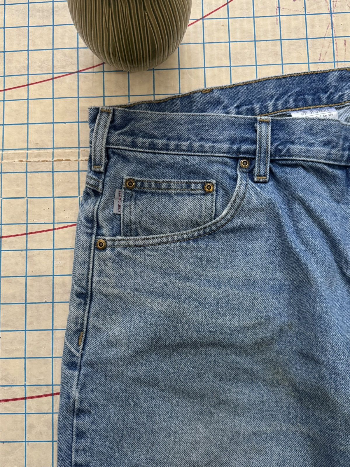 Carhartt Carhartt Light Wash Denim Mens Size 40x30 Workwear Pants Size US 40 / EU 56 - 6 Thumbnail