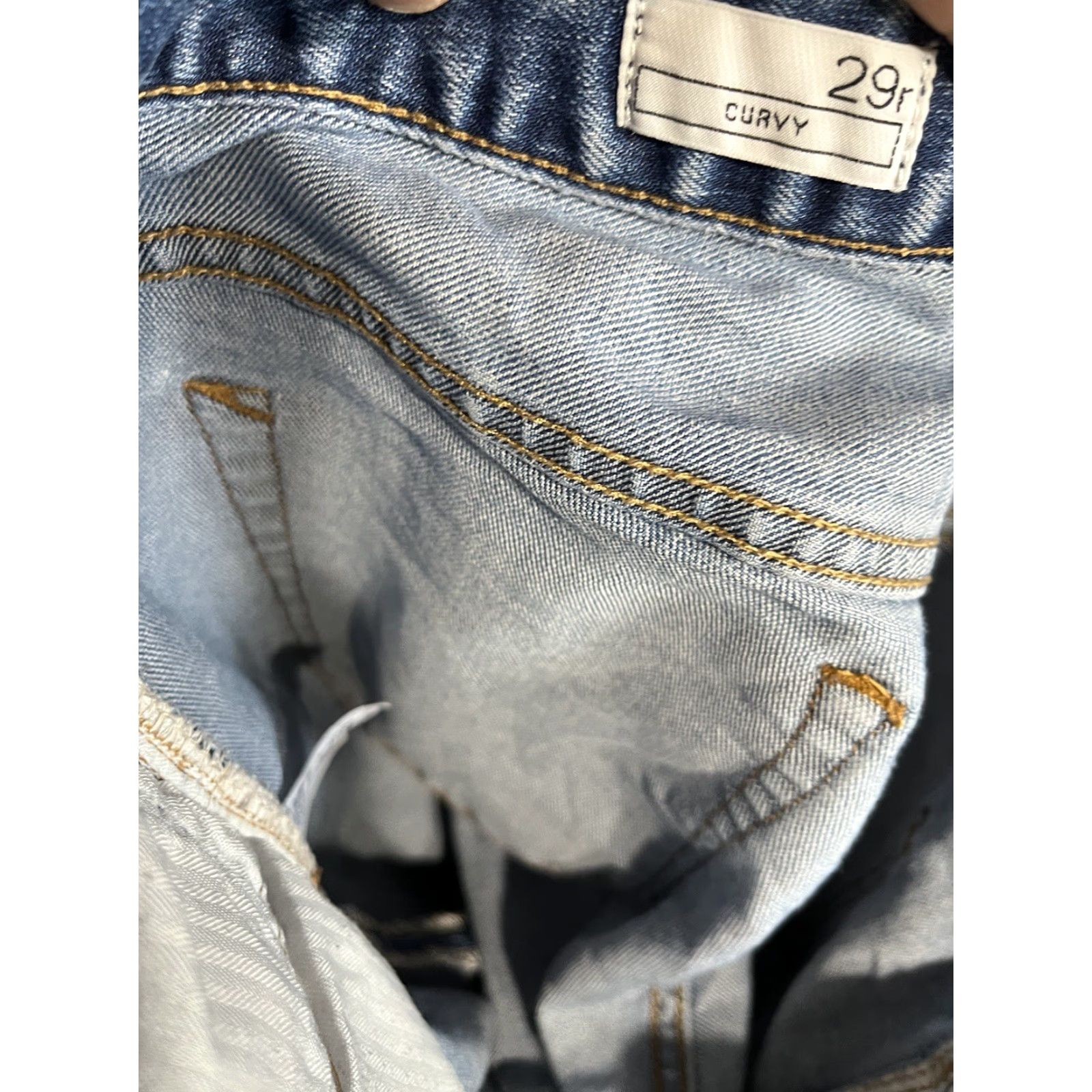 Gap GAP Jeans Curvy Stretch Women Size 29 Medium Wash Vintage 5-Pocket Denim Blue WG Size 29" - 5 Thumbnail