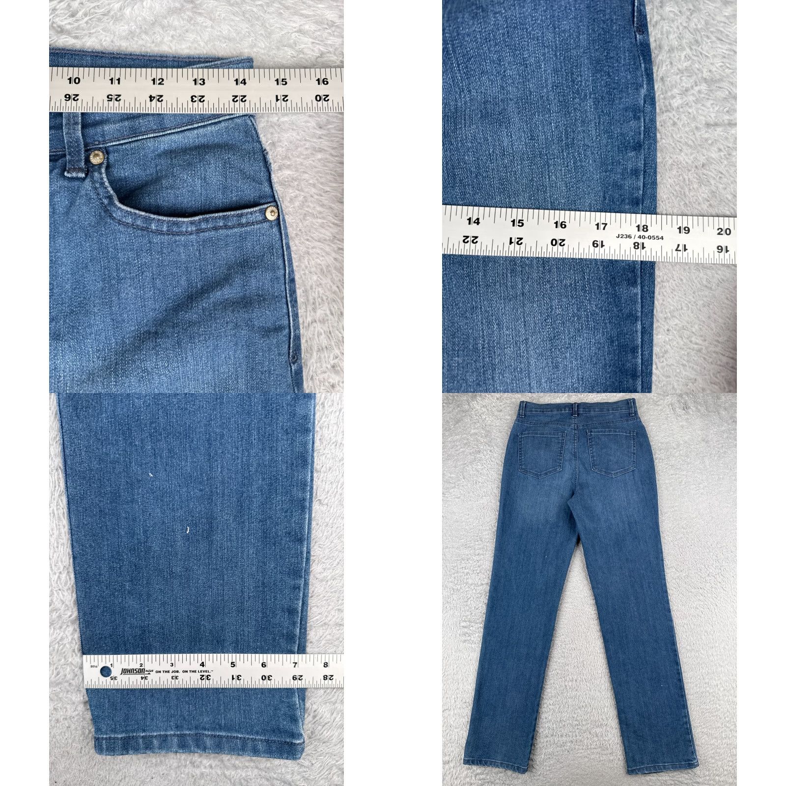 Gloria Vanderbilt Gloria Vanderbilt Jeans Womens 6 Blue Denim Amanda Straight Leg High Rise 28x31 Size 28" / US 6 / IT 42 - 9 Thumbnail