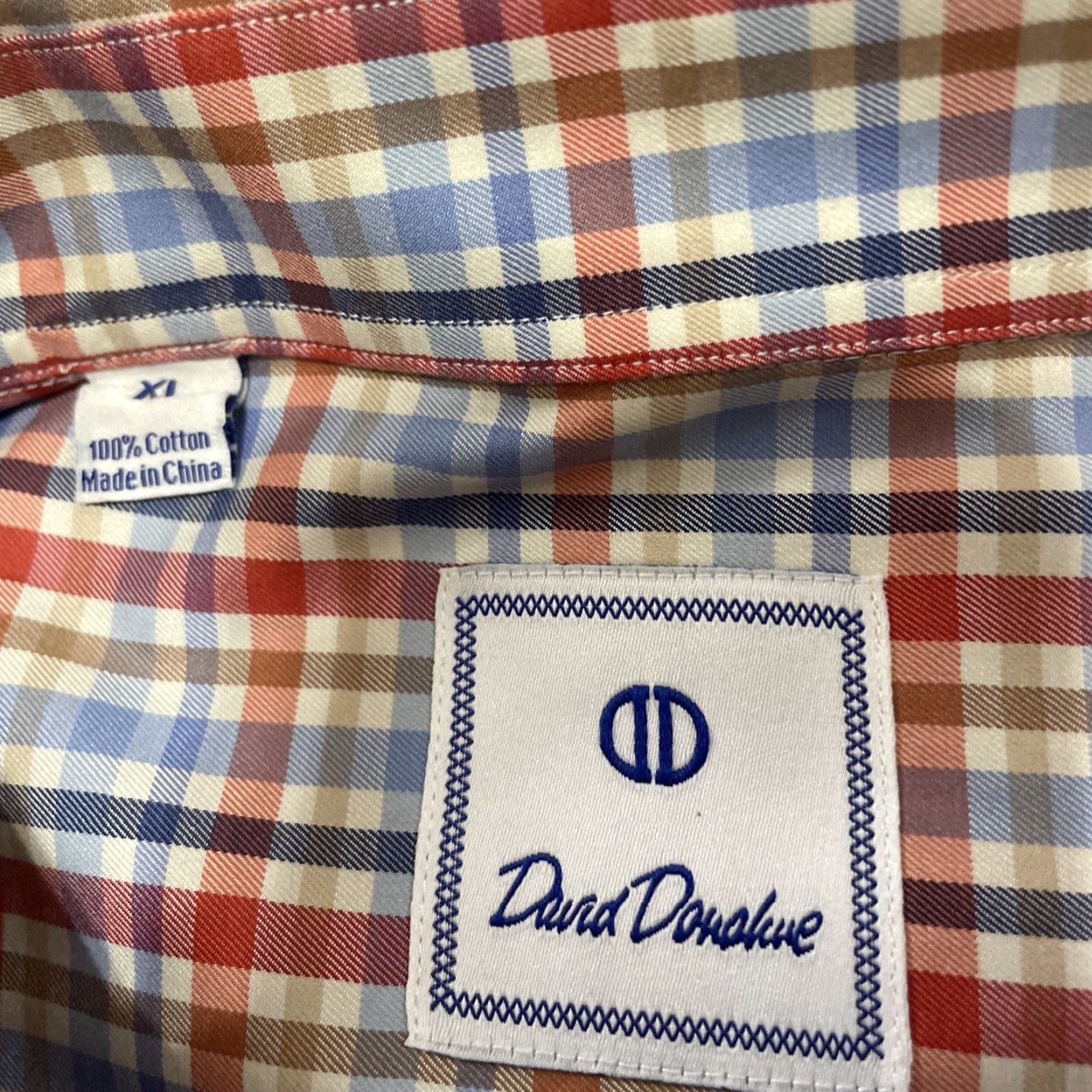 David Donahue VINTAGE David Donahue Button Shirt Men XL Plaid Business Preppy Oxford Shirt Size US XL / EU 56 / 4 - 2 Thumbnail