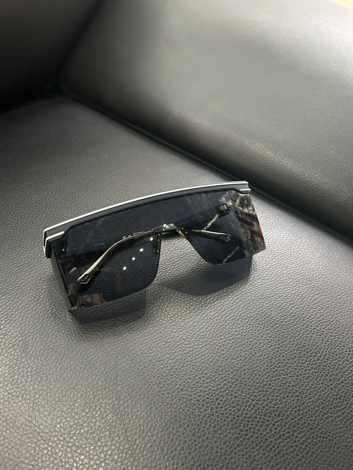 Dior Christian Dior Blue Oblique Mask Sunglasses Size ONE SIZE - 5 Thumbnail