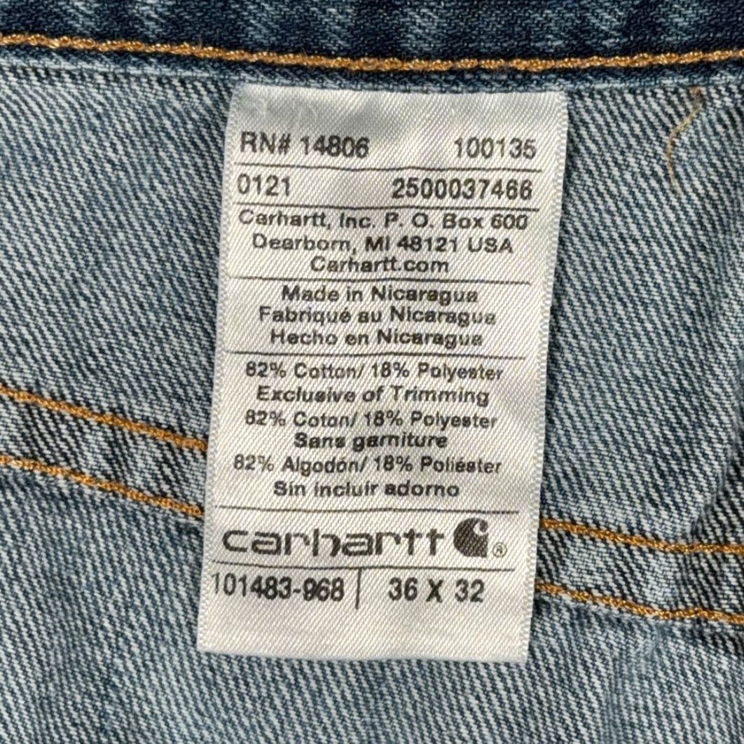 Carhartt Carhartt Jeans Mens 36x31 Blue Denim Dark Wash Relaxed Rugged Flex Workwear Jeans Size US 36 / EU 52 - 5 Thumbnail