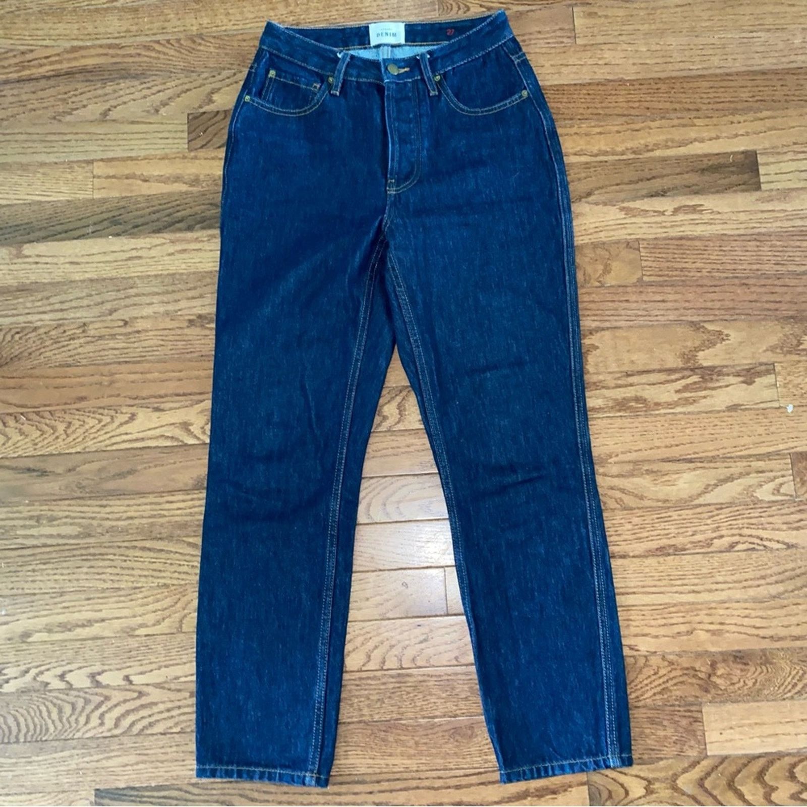 Sezane Sezane $228 Denim Slim Straight Jeans High Rise Women's 27 Size 27" / US 4 / IT 40 - 3 Thumbnail