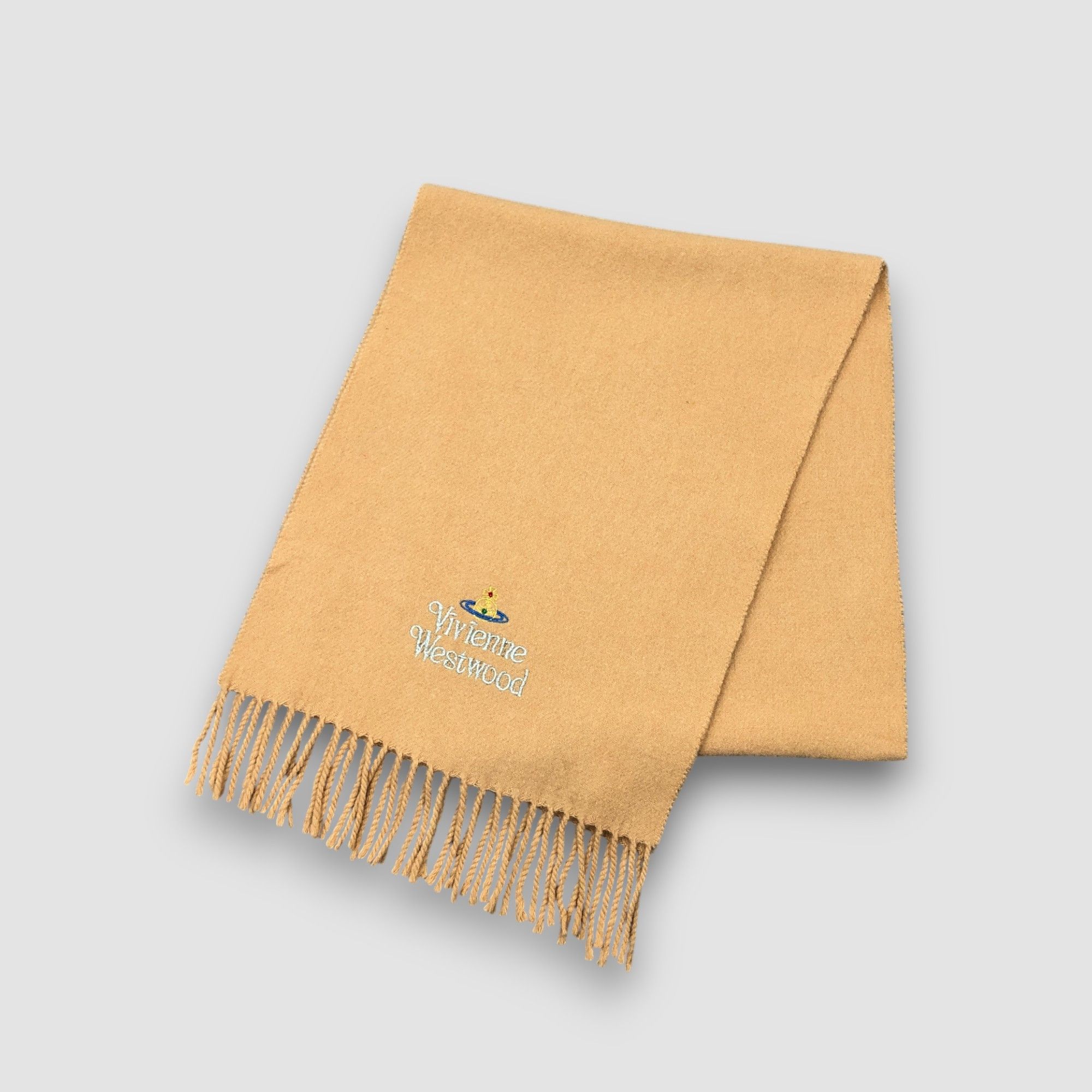 Japanese Brand Vintage Vivienne Westwood Scarf Muffler Orbs Wool Scarves Size ONE SIZE - 3 Thumbnail