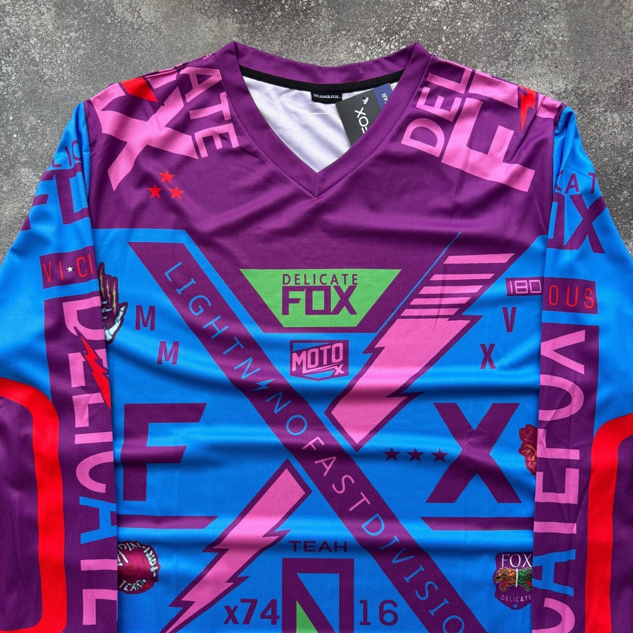 20471120 Y2K Fox Moto Biker Racing Jersey Size US XL / EU 56 / 4 - 3 Thumbnail
