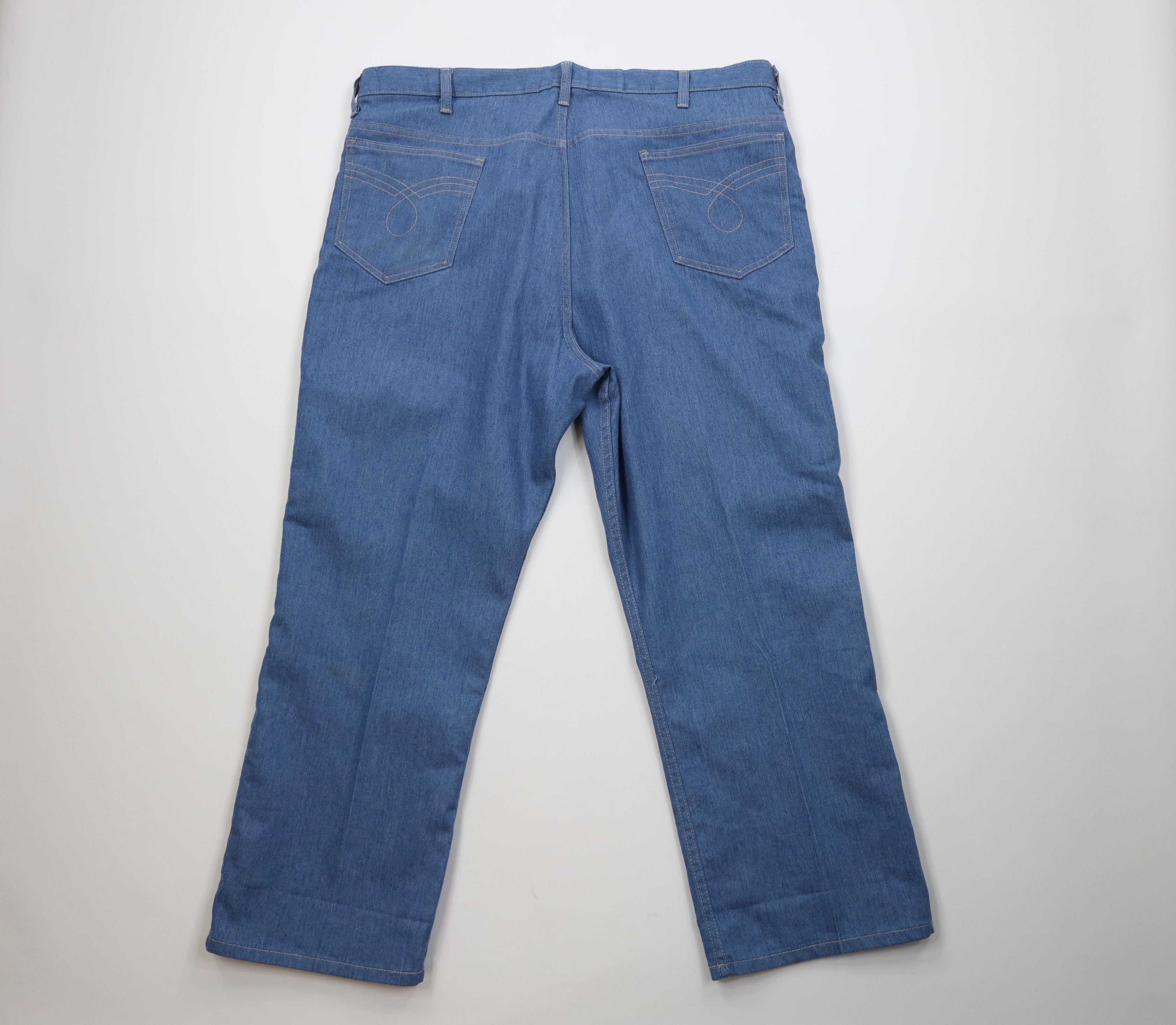 Vintage Vintage 90s Streetwear Flared Wide Leg Denim Jeans Blue Size US 42 / EU 58 - 11 Thumbnail