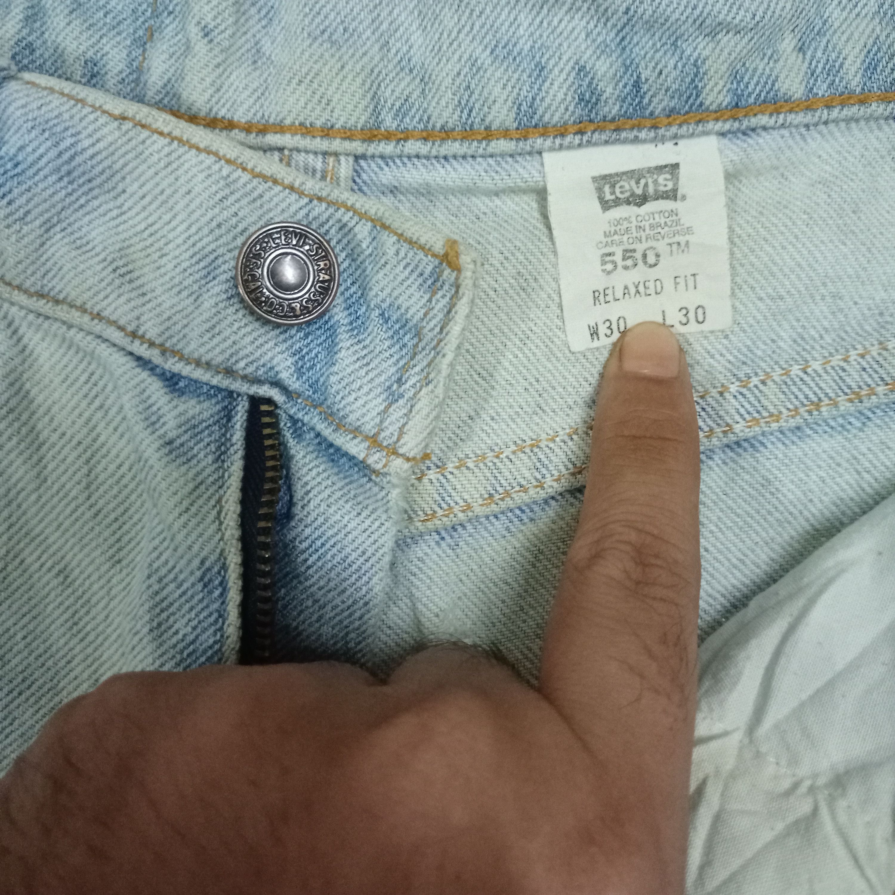 Levi's × Levi's Vintage Clothing Vintage 80s Levis Orange Tab Ripped Relaxed Fit Loose Jeans Size US 30 / EU 46 - 3 Thumbnail
