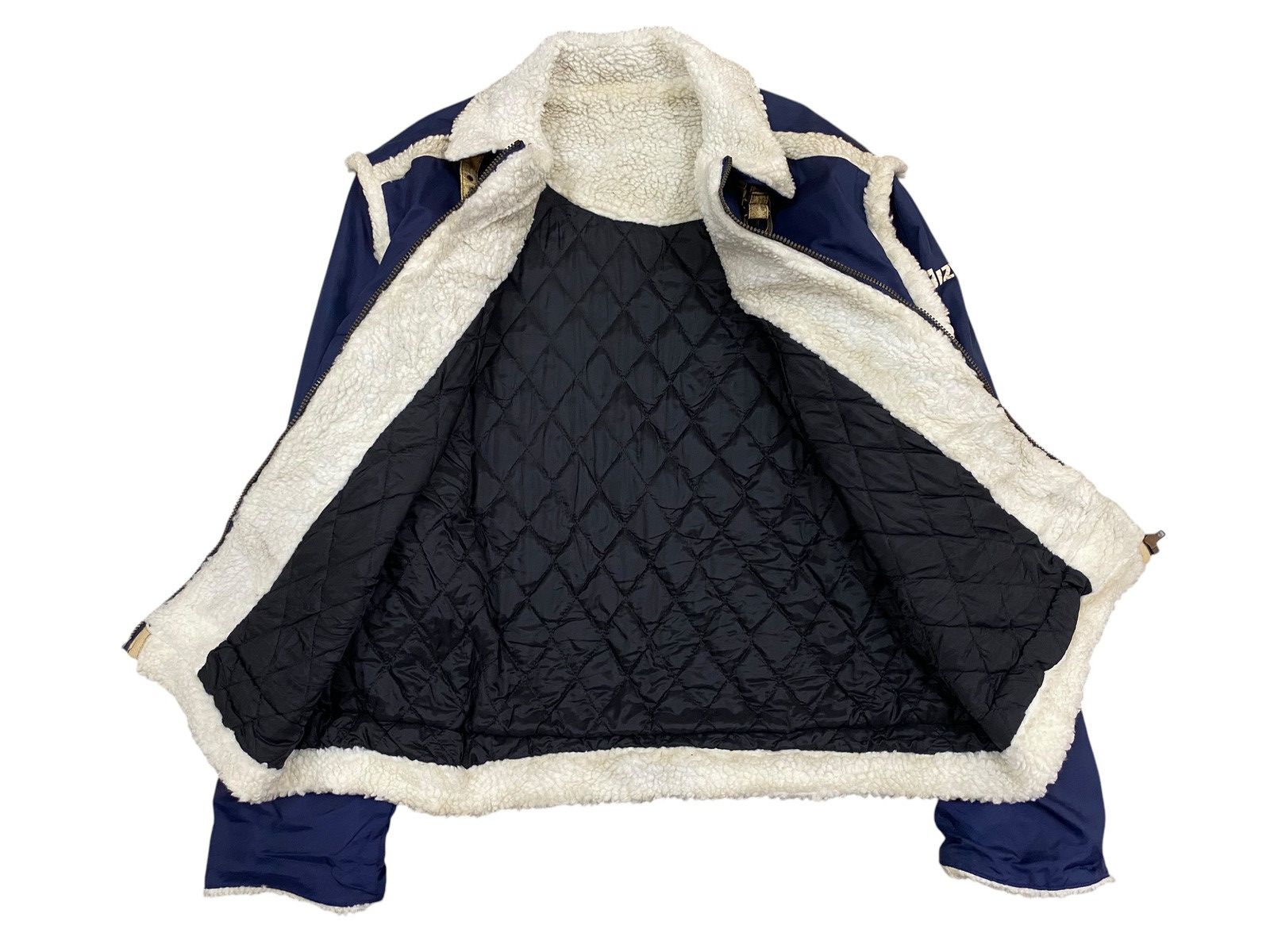 Mizuno Vtg Mizuno Japan Aviator Sherpa Jacket - Navy Blue Size US L / EU 52-54 / 3 - 8 Thumbnail