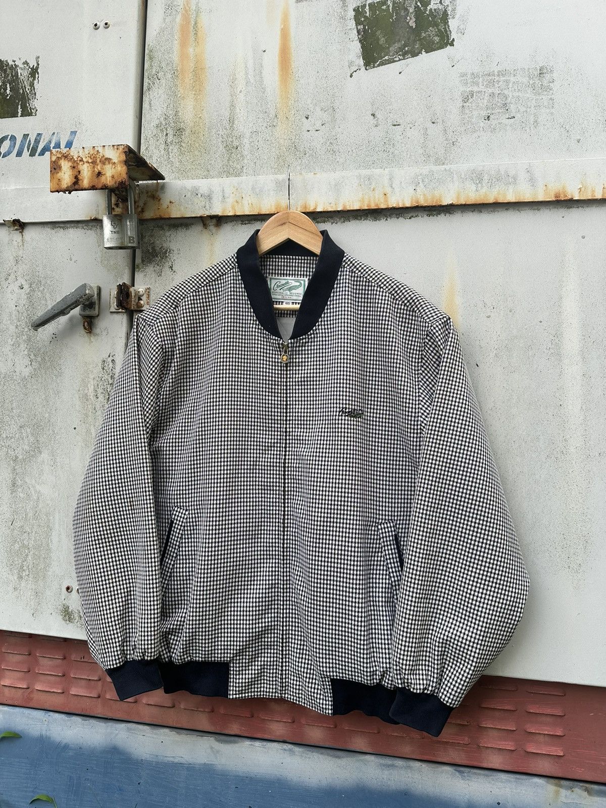 Vintage 👹Vintage Crocodile Classic Plaid Blue Bomber Jacket Size US L / EU 52-54 / 3 - 2 Thumbnail