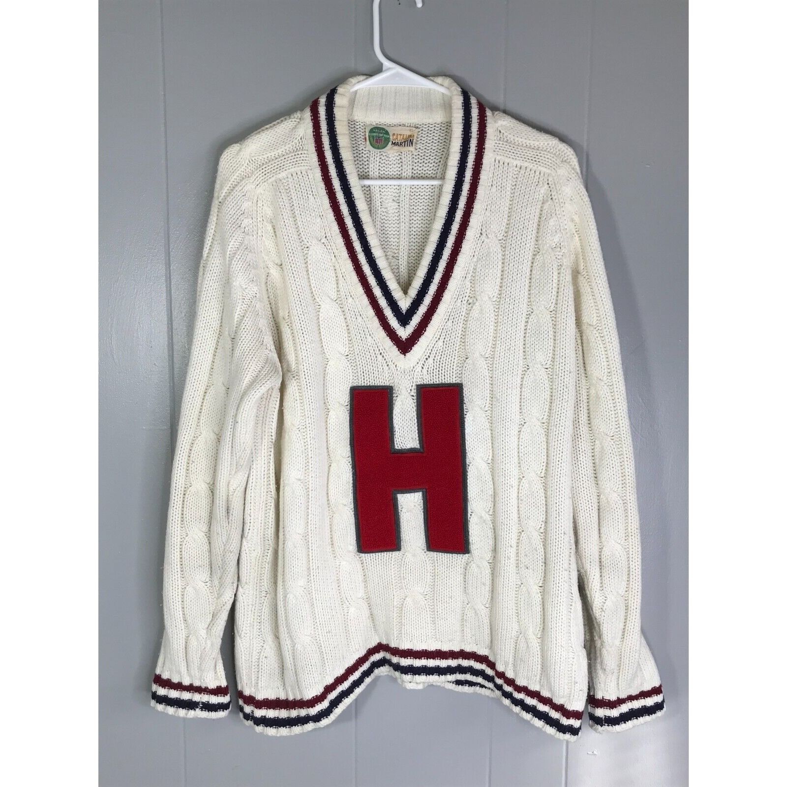 Catalina × Vintage Vintage Catalina Martin Men's Wool Sweater Sz XL US Davis Cu Size US XL / EU 56 / 4 - 1 Thumbnail