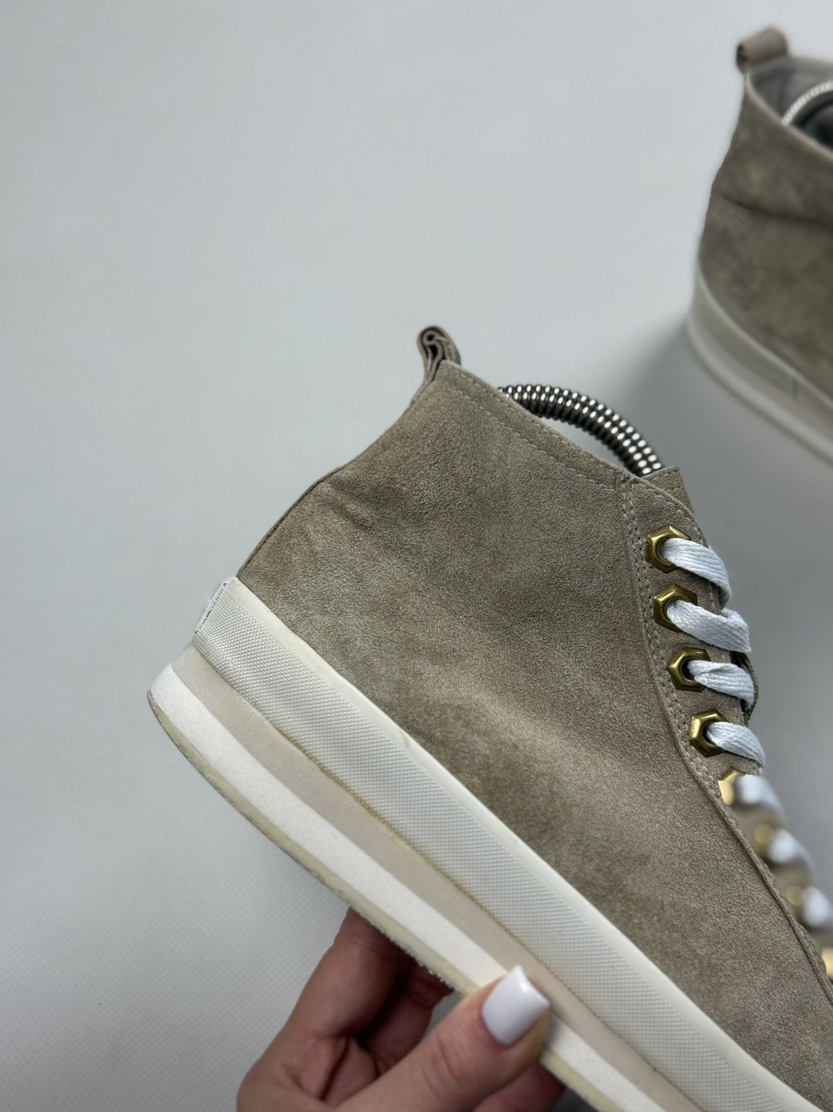 Car Shoe Car Shoe By Prada High Top Suede Lace Up Sneakers Shoes Size US 9 / IT 39 - 5 Thumbnail