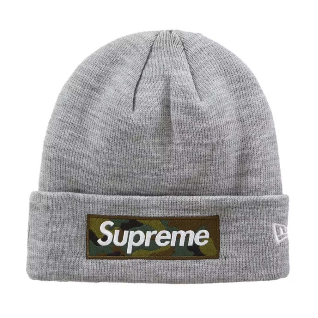 New Era Box Logo Beanie Grey/Camo