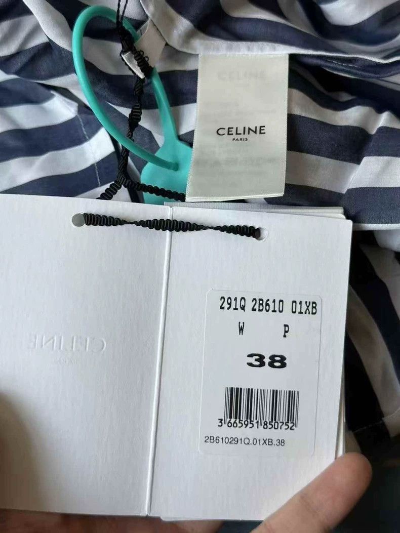 Celine Celine Striped Short Sleeve Shirt Size US M / EU 48-50 / 2 - 3 Thumbnail