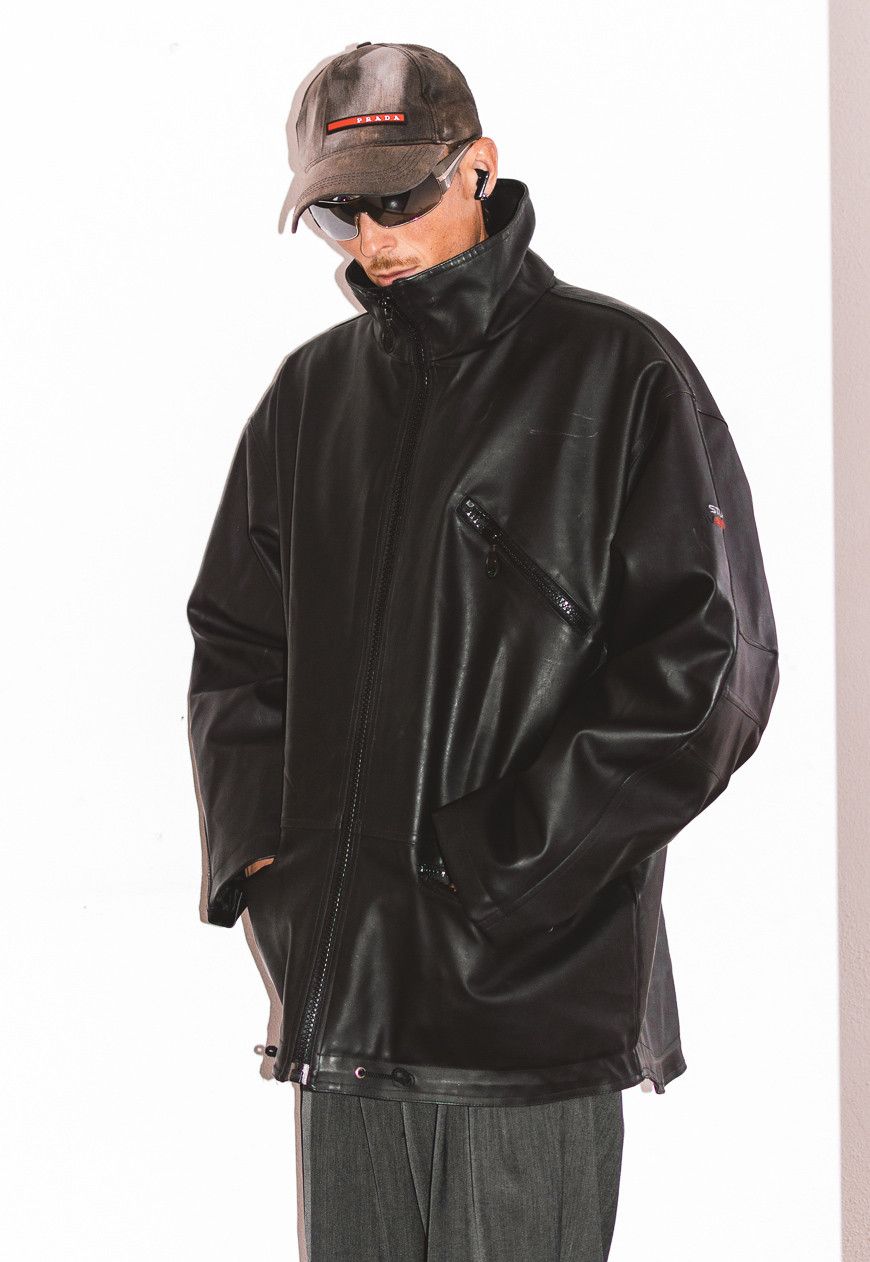 Vintage Collectible 90s vintage Droopy fux leather waterproof jacket Size US L / EU 52-54 / 3 - 5 Thumbnail