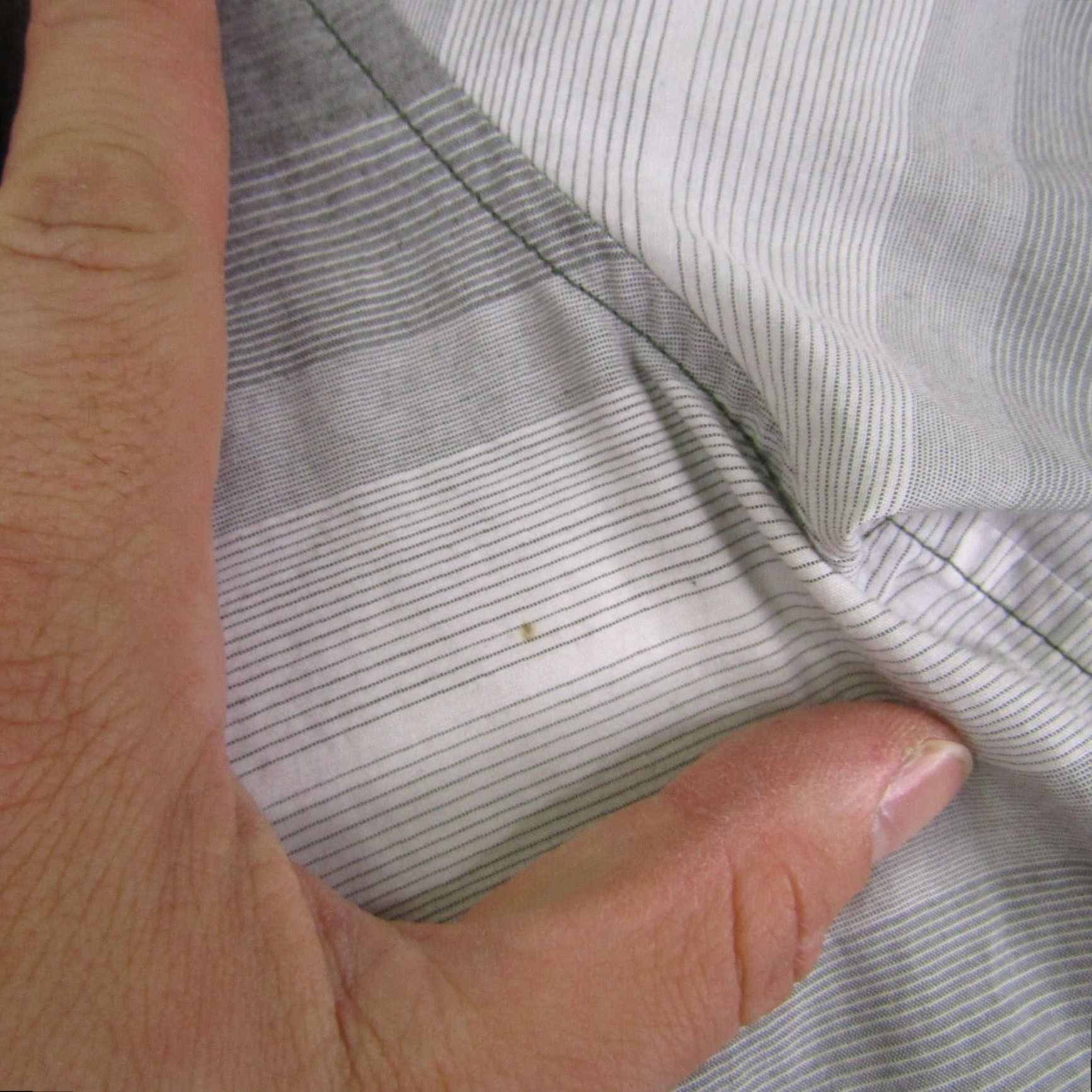 Prana prAna Shirt Mens L Gray Striped Button-Up Cotton Blend Outdoors Casual Workwear Short Sleeve Collared Size US L / EU 52-54 / 3 - 6 Thumbnail