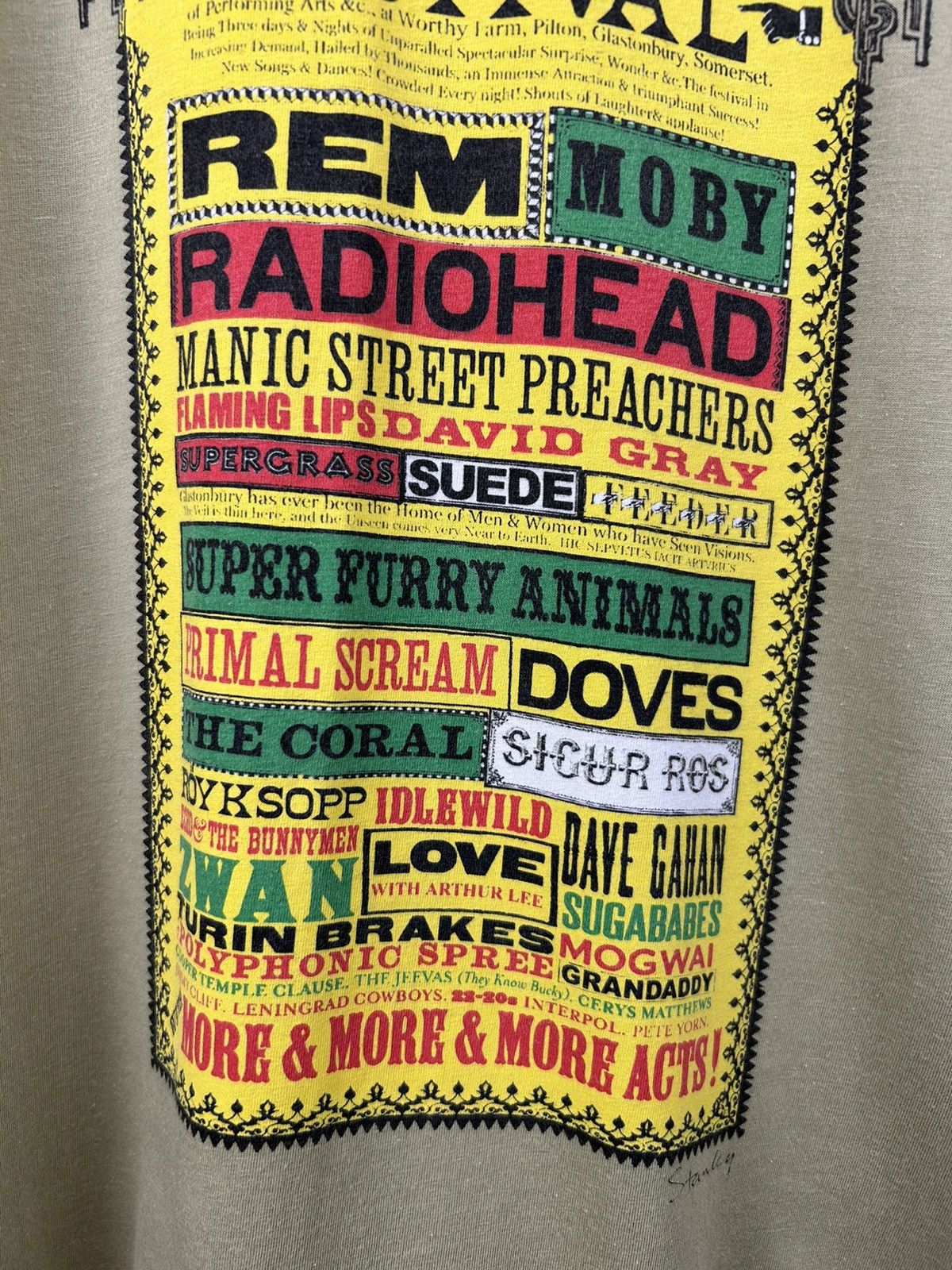 Band Tees Vintage 00s Clastonbury Festival 2003 Radiohead Rem T shirt Size US L / EU 52-54 / 3 - 5 Thumbnail
