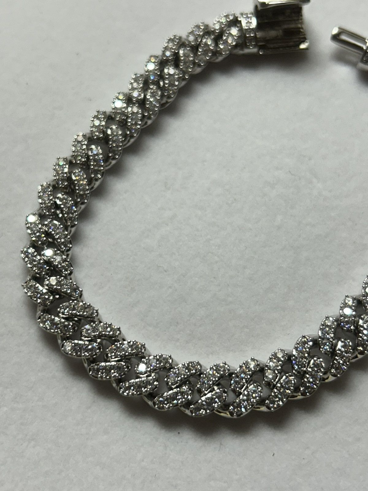 Jewelry 6ct Moissanite Cuban Link Bracelet Size ONE SIZE - 4 Thumbnail