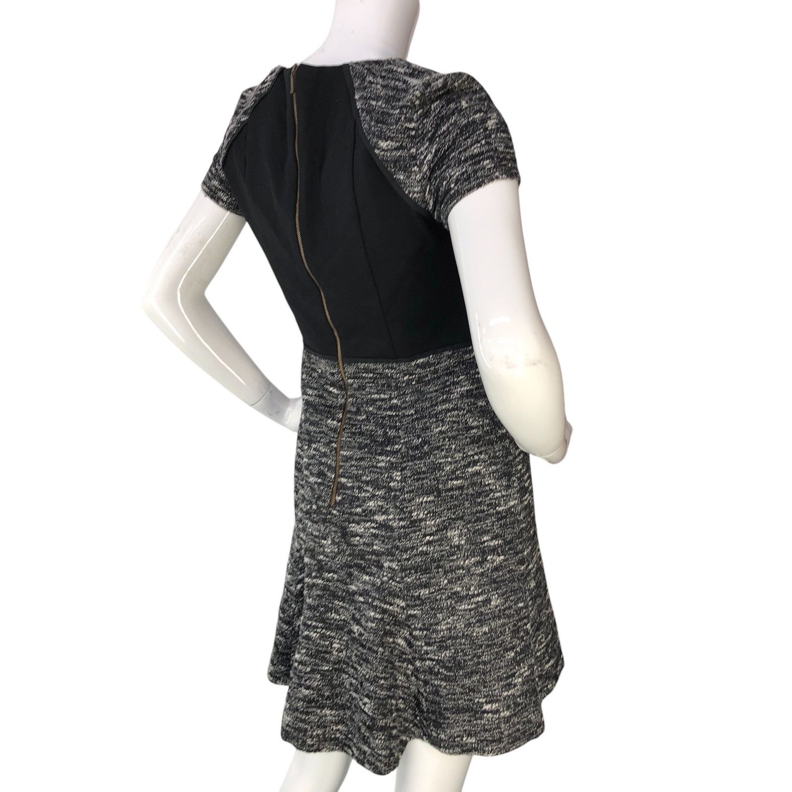 J.Crew J Crew Size 2 Dress Fit Flare Tweed Space Dye Stretch Lined Size XS / US 0-2 / IT 36-38 - 8 Thumbnail