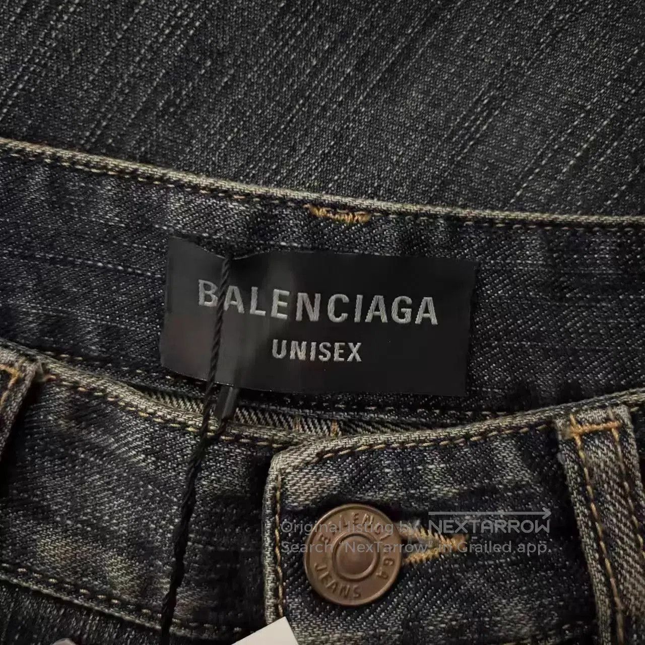 Balenciaga Gray Denim Shorts with Frayed Hem Size 32. Size US 32 / EU 48 - 3 Thumbnail