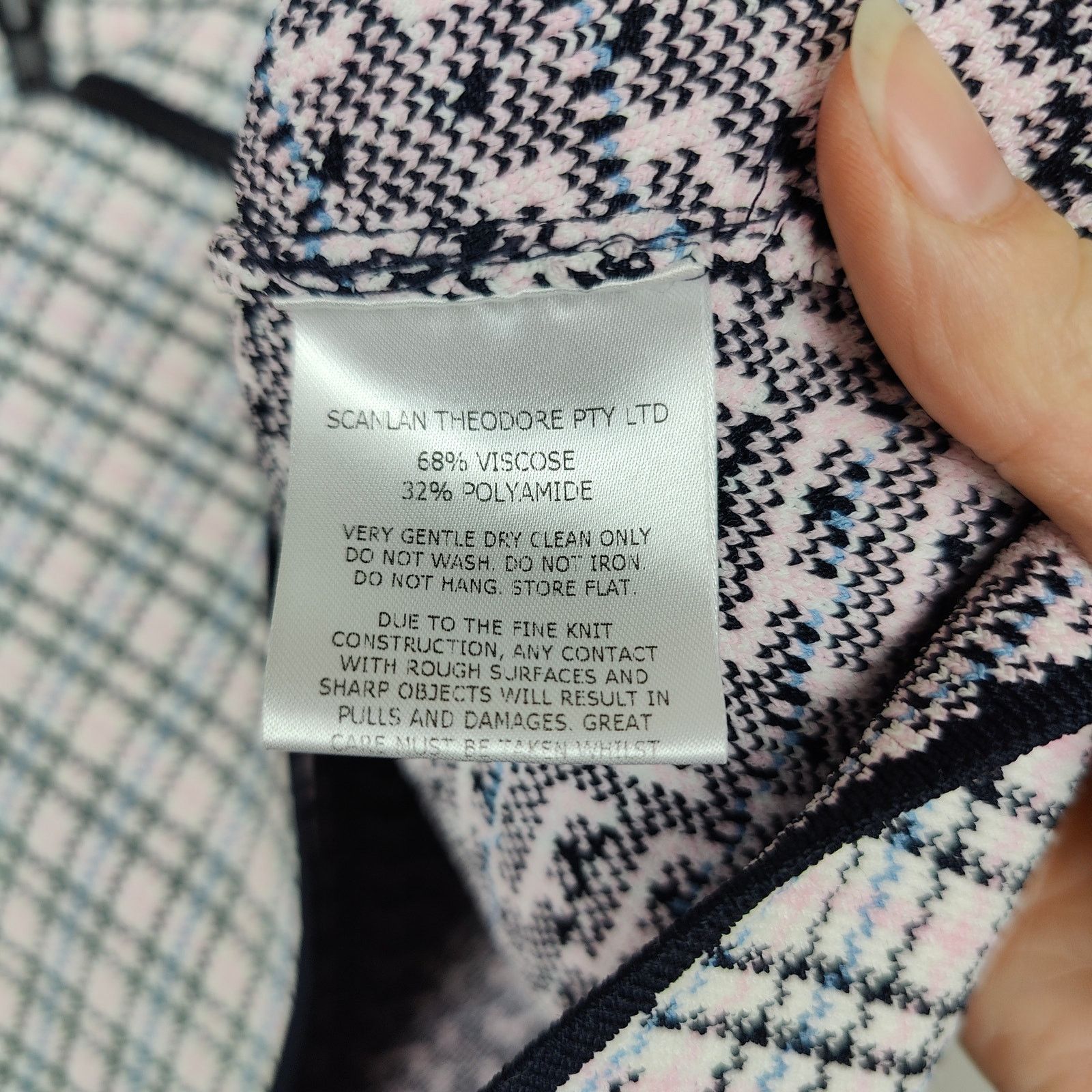 Other Scanlan Theodore Houndstooth Knit Blazer Womens Large Size L / US 10 / IT 46 - 6 Thumbnail