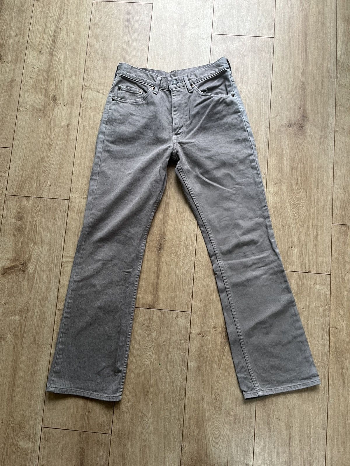 image of Levis x Vintage 1980S Levi’S 517 Bootcut/flared White Tab Jeans Japan in Grey, Men's (Size 28)