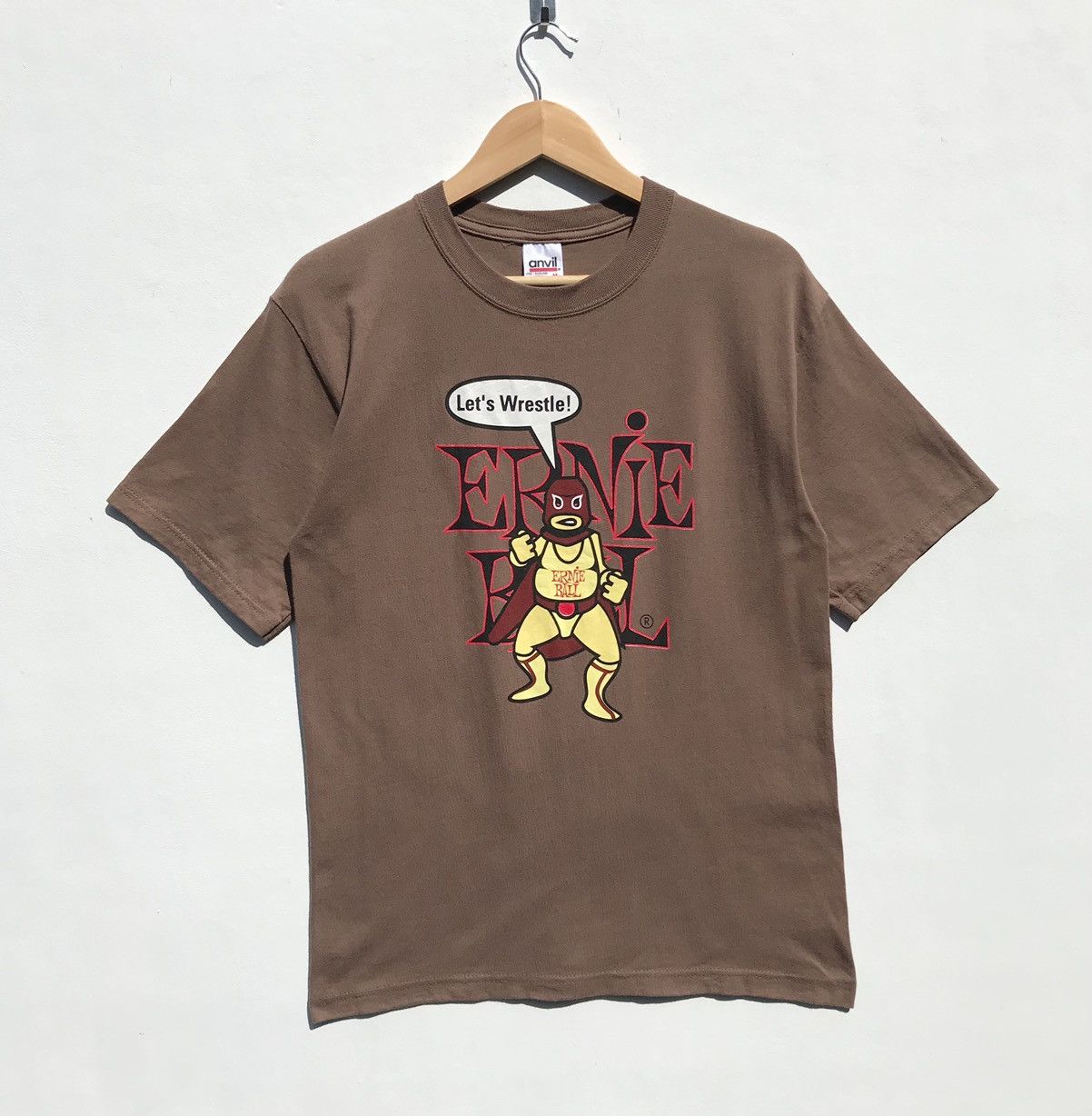 Vintage Vintage 90s Ernie Ball Let’s Wrestle Shirt Size US S / EU 44-46 / 1 - 1 Thumbnail
