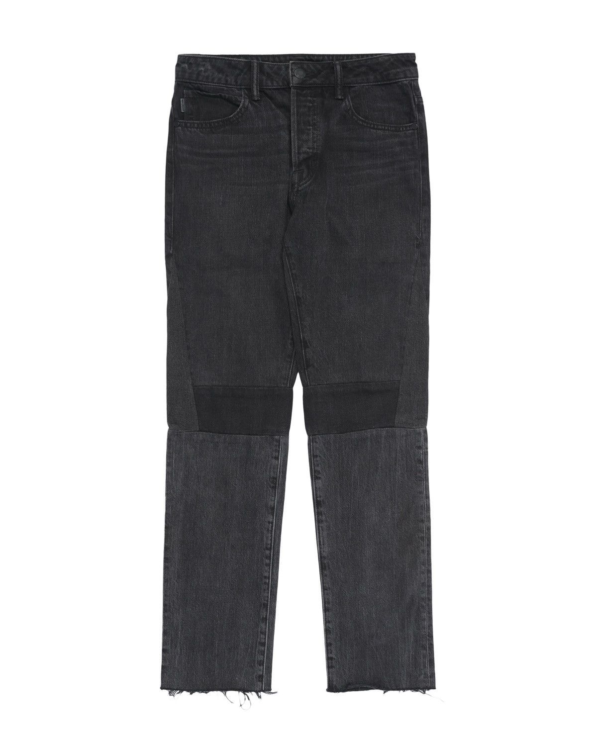 Helmut Lang “High Rise Crop Slim Vintage Black Patchwork” Denim Size US 27 - 1 Thumbnail