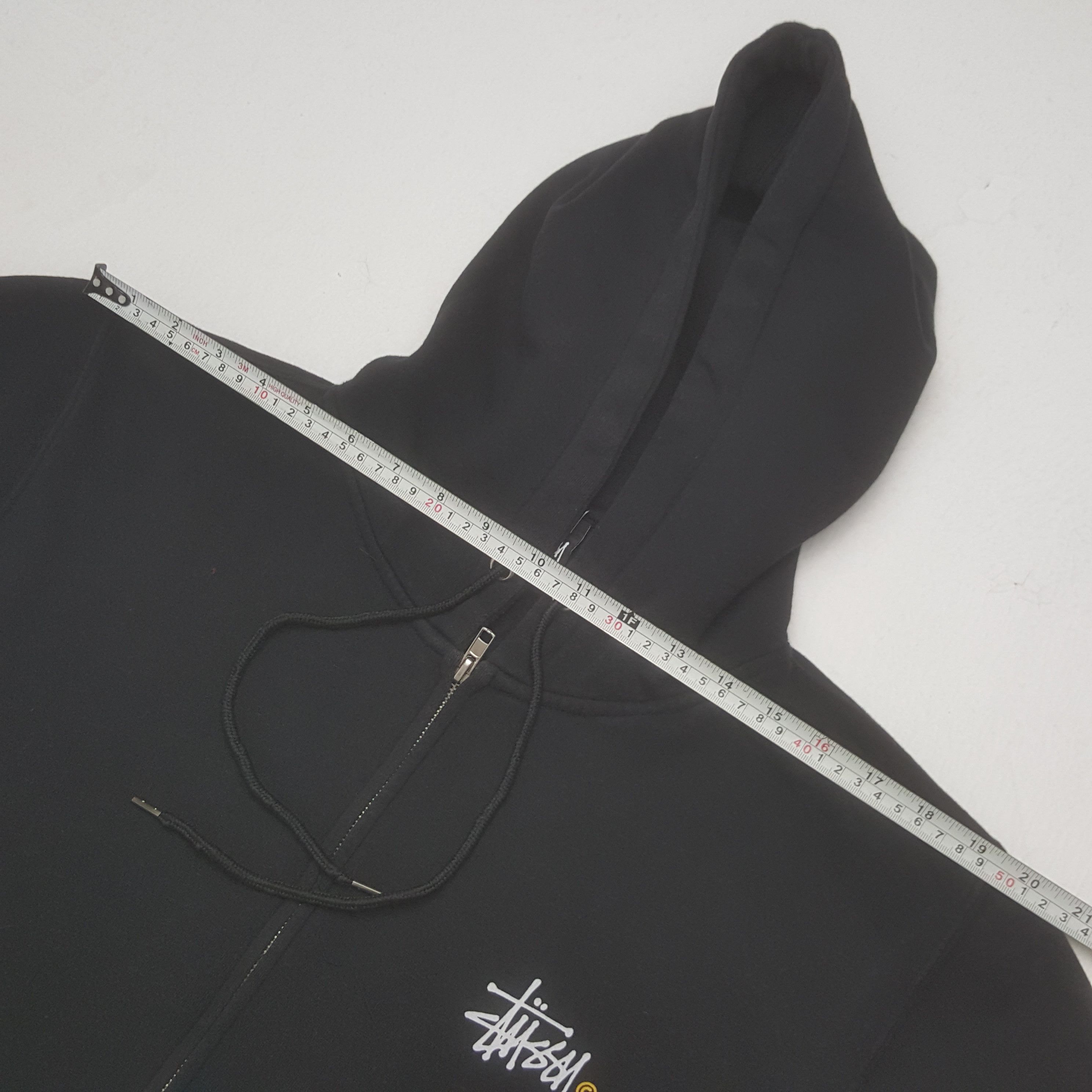 Stussy × Vintage Vintage Stussy Big Logo Zipper Sweater With Hoodies Size US L / EU 52-54 / 3 - 6 Thumbnail
