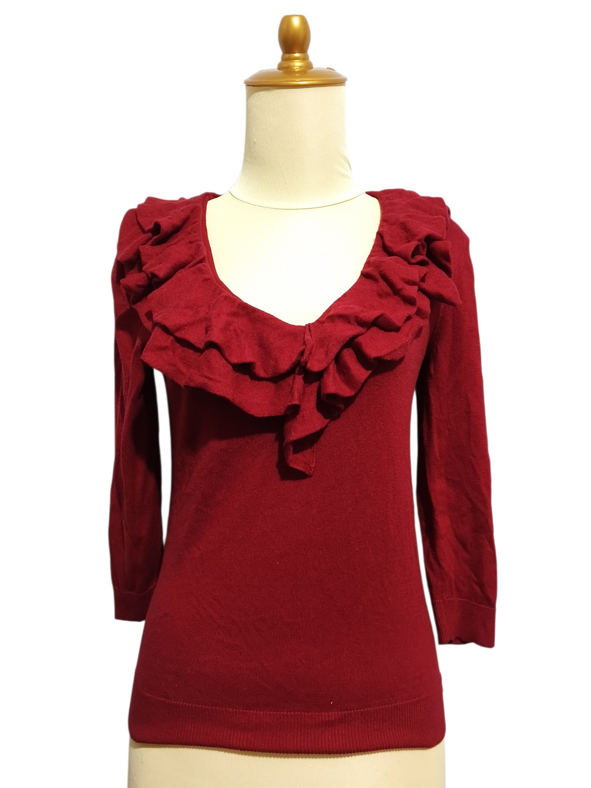 Lauren Ralph Lauren Lauren Ralph lauren V neck Ruffle Knit Sweater Size XS / US 0-2 / IT 36-38 - 1 Thumbnail
