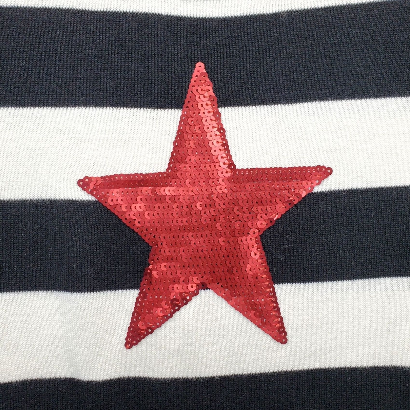 Tommy Hilfiger Tommy Hilfiger Sweater Womens Small Multicolor Striped Sequin Star Crew Neck Pullover - Knit Knit Pullover Size S / US 4 / IT 40 - 3 Thumbnail
