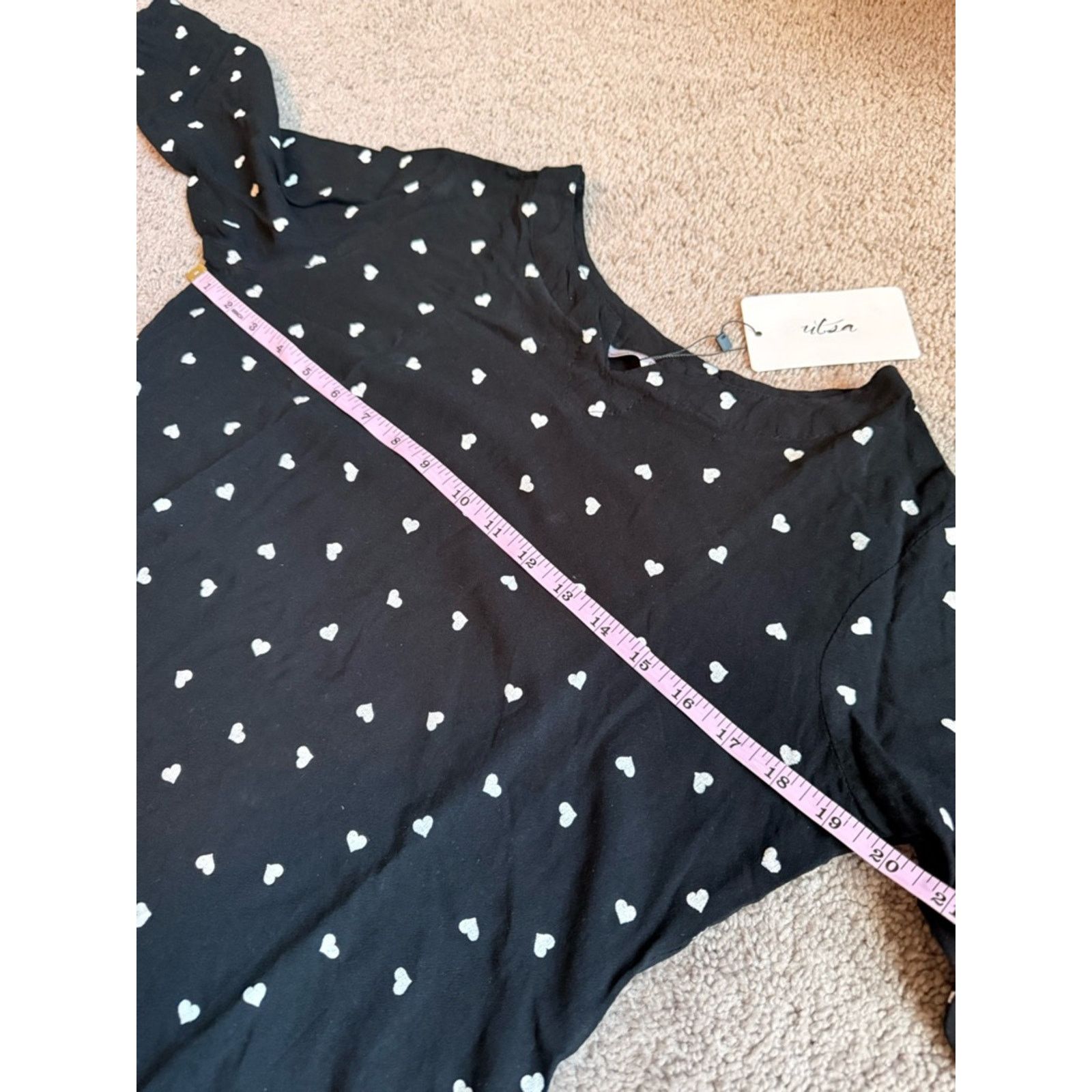 & Other Stories Black Heart-Print Tunic Set Size M / US 6-8 / IT 42-44 - 6 Thumbnail