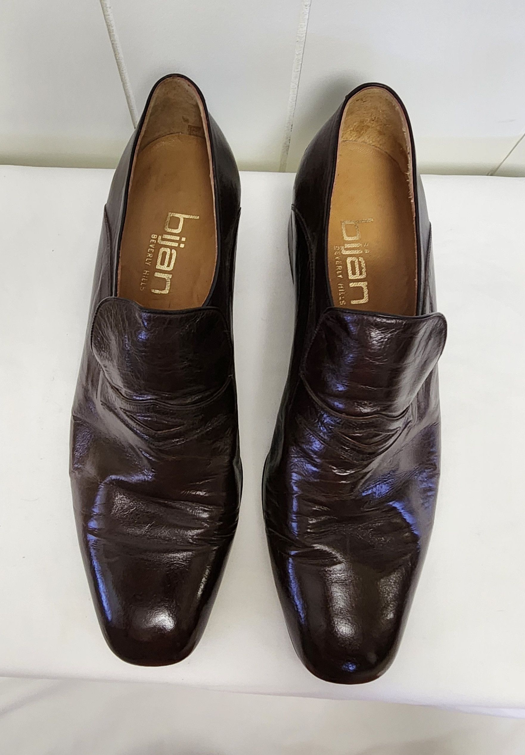 BIJAN Bijan Beverly Hills shoes 8.5 men's brown leather loafers Size US 8.5 / EU 41-42 - 4 Thumbnail