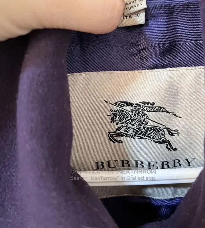 Burberry Burberry Purple Wool Short Coat for Women. Size M / US 6-8 / IT 42-44 - 3 Thumbnail
