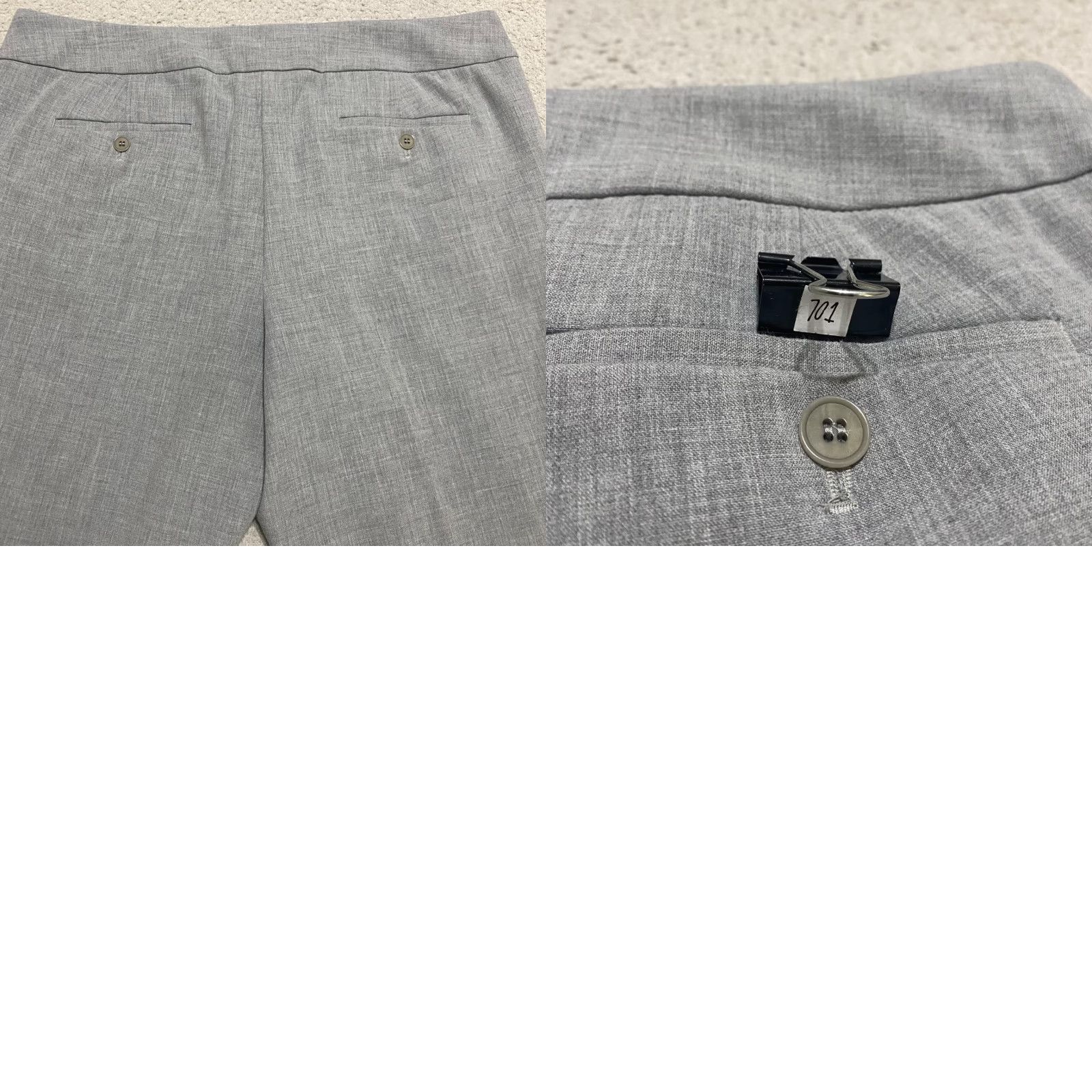 Talbots Talbots Dress Pants Womens Solid Gray Signature Straight High Rise Office/Workwear - 16 Regular Inseam 27 in Gray Front/Back Stretch Pant Size 38" / US 16 / IT 52 - 9 Thumbnail