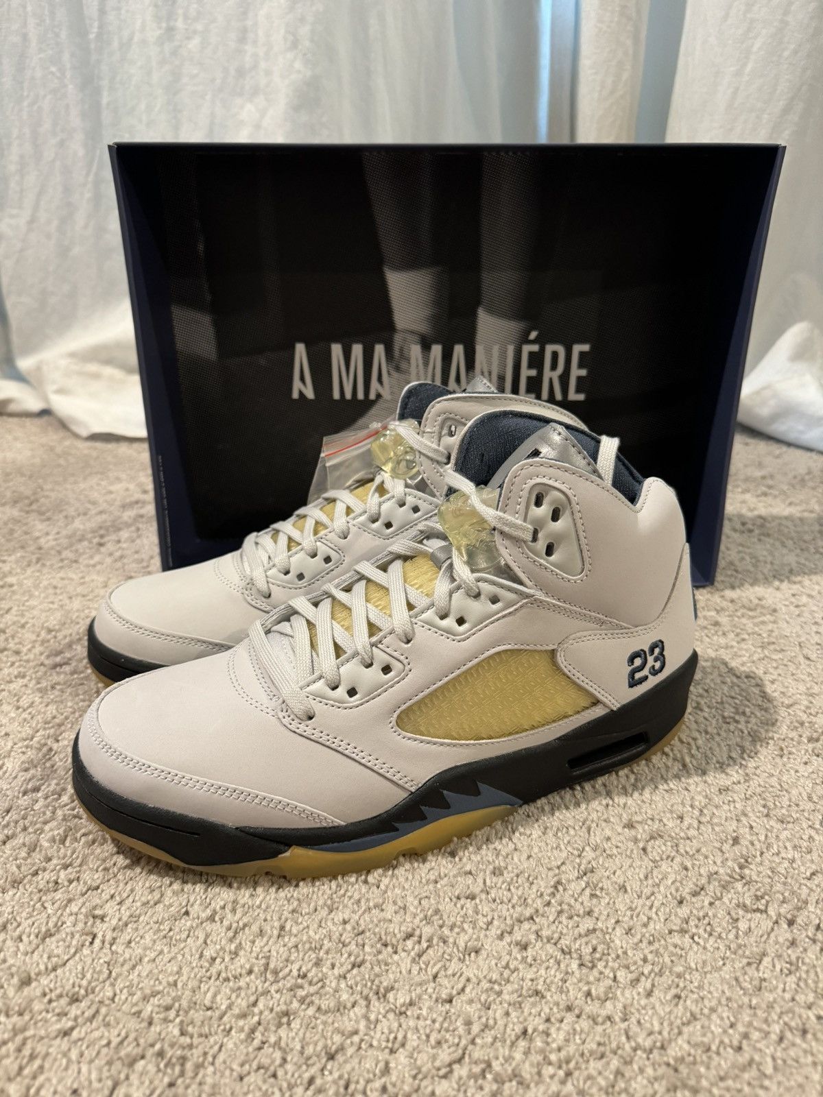 image of Air Jordan 5 X A Ma Maniére “Dawn” Shoes in White, Men's (Size 9)