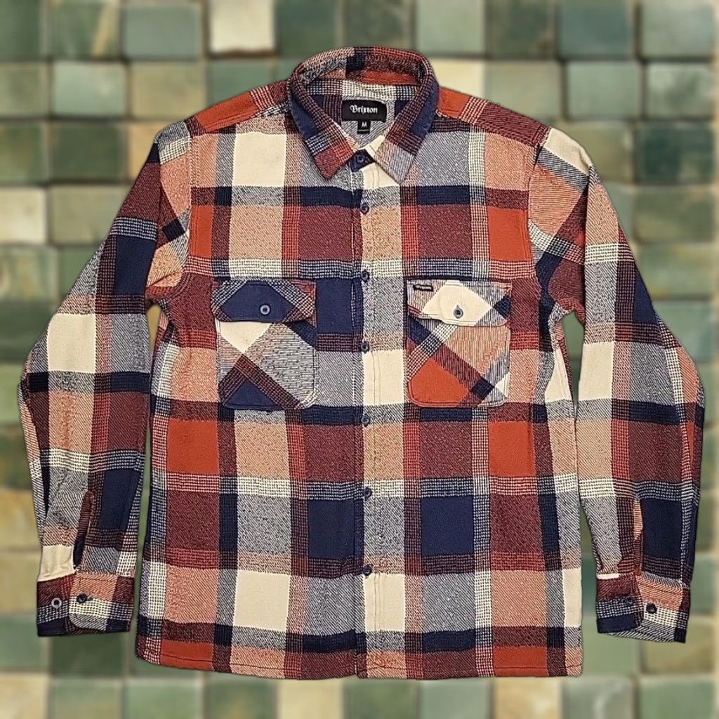 Brixton Brixton Shirt Mens Medium Multicolor Plaid Flannel Long Sleeve Button-Up Casual Workwear Size US M / EU 48-50 / 2 - 1 Thumbnail