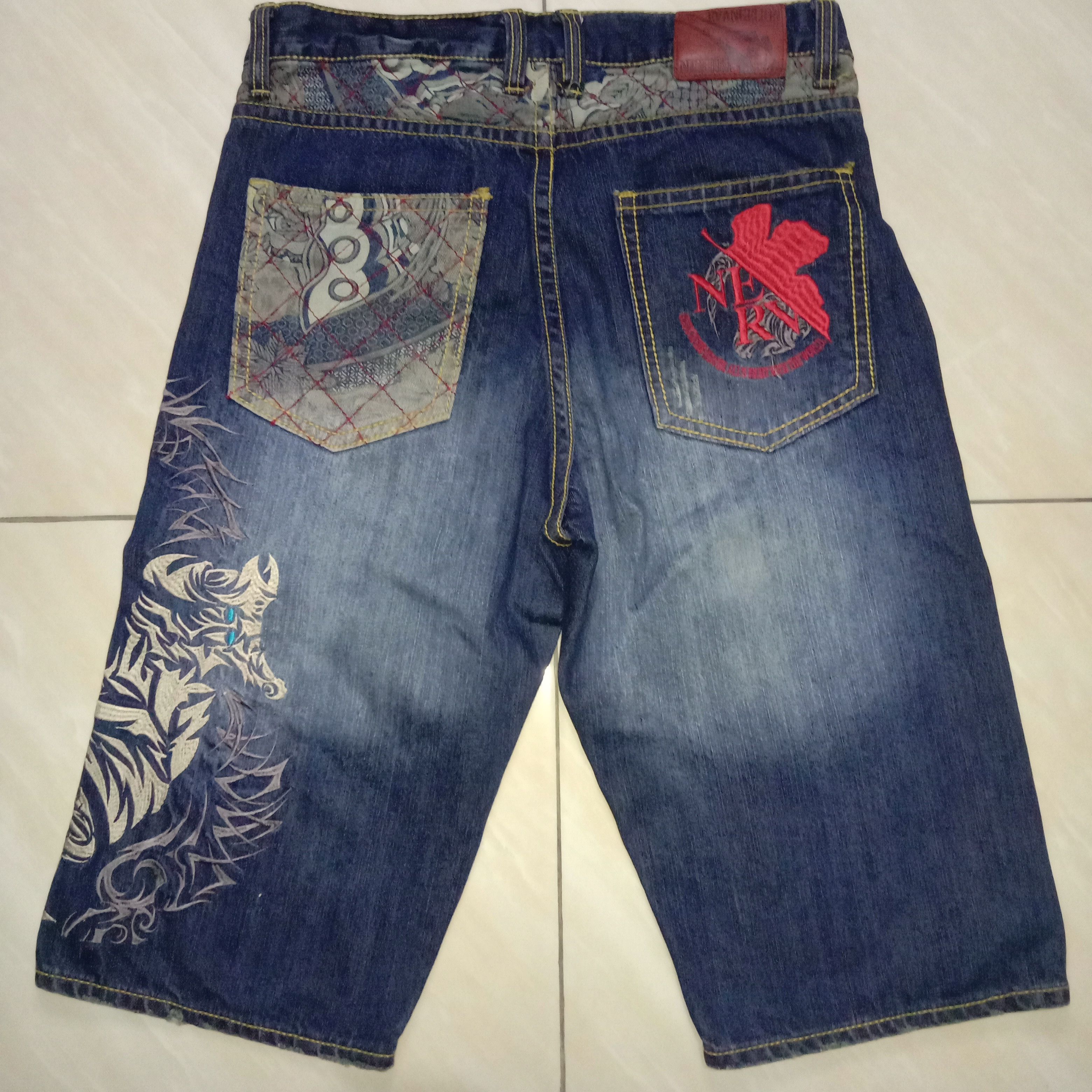 Anime × Cartoon Network × Japanese Brand Jeans Nishiki x Neon Genesis Evangelion Anime Manga Rare 00s Size US 32 / EU 48 - 2 Thumbnail