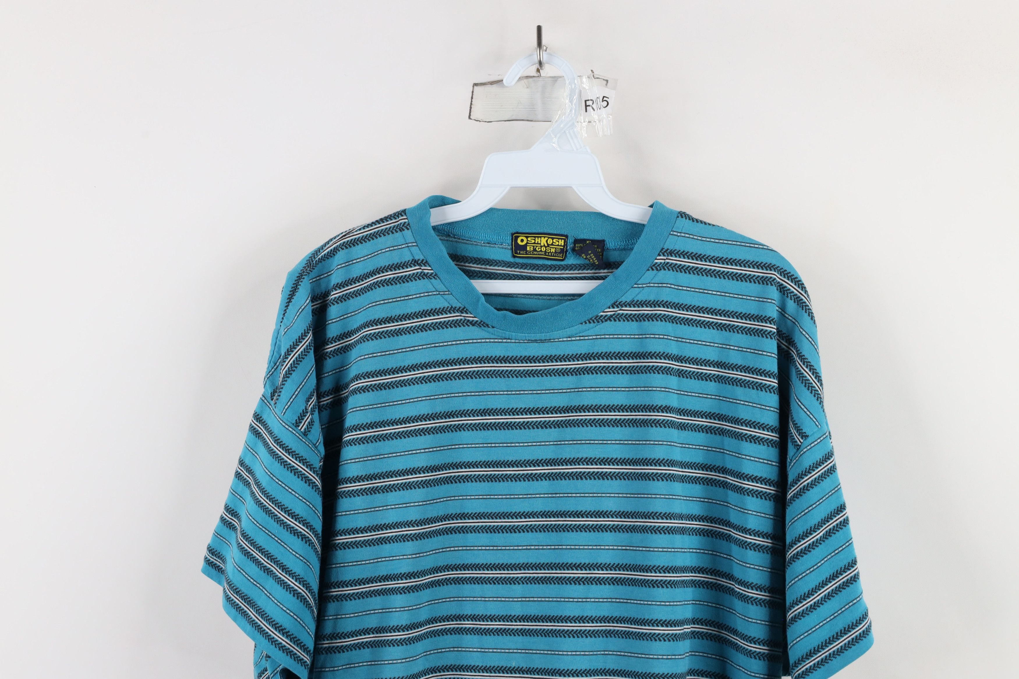 Vintage Vintage 90s OshKosh B'Gosh Striped Short Sleeve T-Shirt Blue Size US XL / EU 56 / 4 - 2 Thumbnail