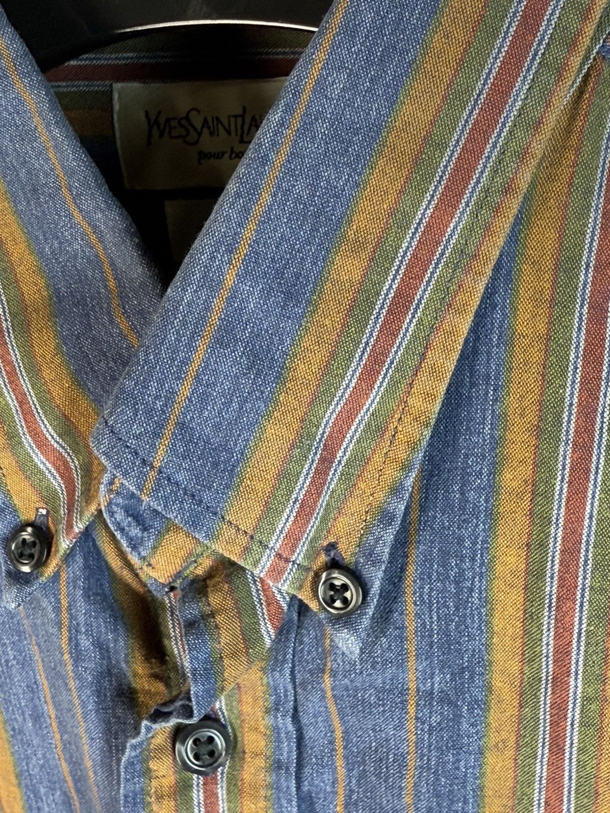 Yves Saint Laurent YSL Shirt Cotton Logo Soft Size US L / EU 52-54 / 3 - 4 Thumbnail