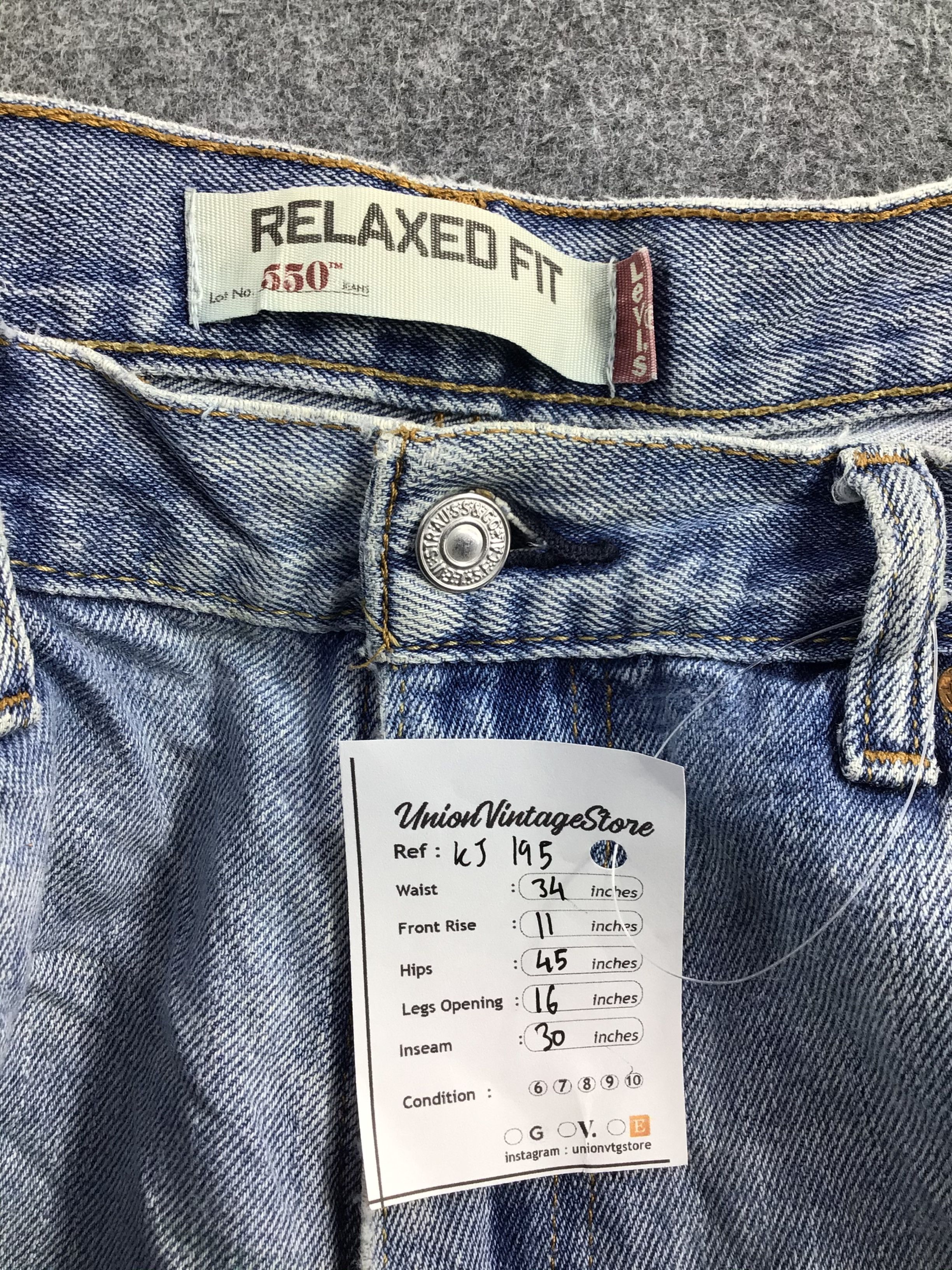 Levi's Vintage Levis 550 Jeans Medium Wash Relaxed Fit Denim KJ195 Size US 36 / EU 52 - 13 Thumbnail