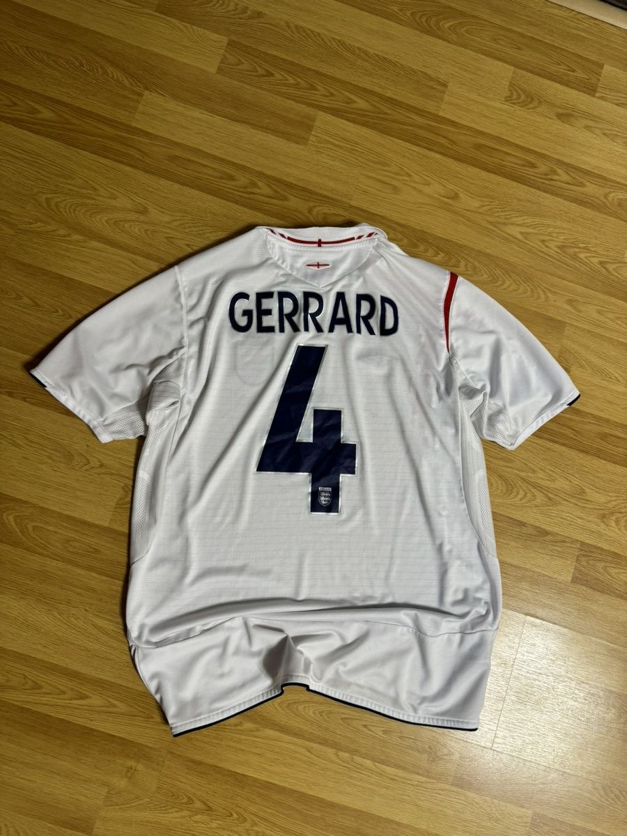 Umbro × Vintage Blokecore ⚽️ England 2005 - 2007 home #4 GERRARD football kit Size US L / EU 52-54 / 3 - 2 Thumbnail